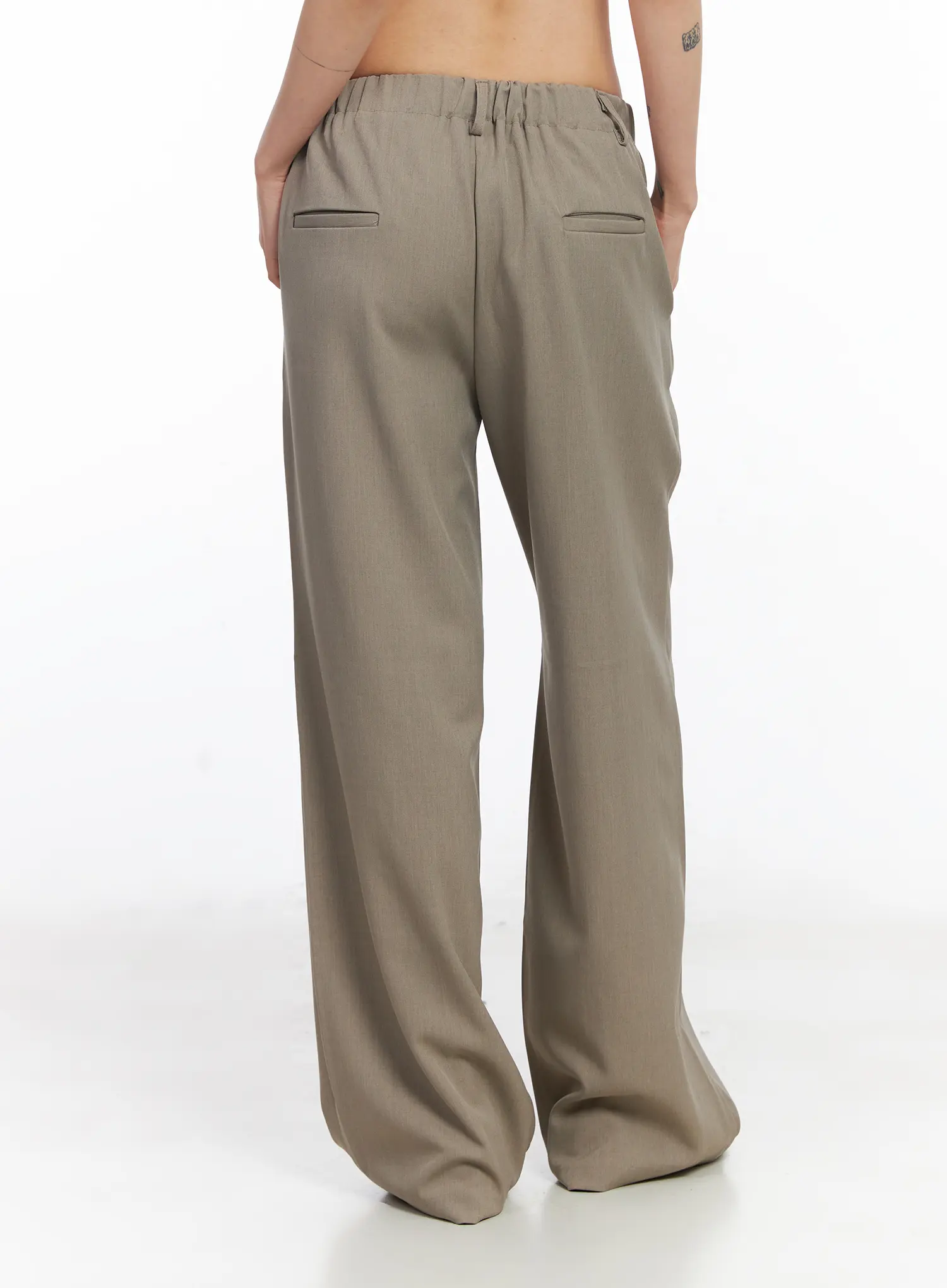 Elegant Wide-Leg Pintuck Trousers CJ522 - Image 8