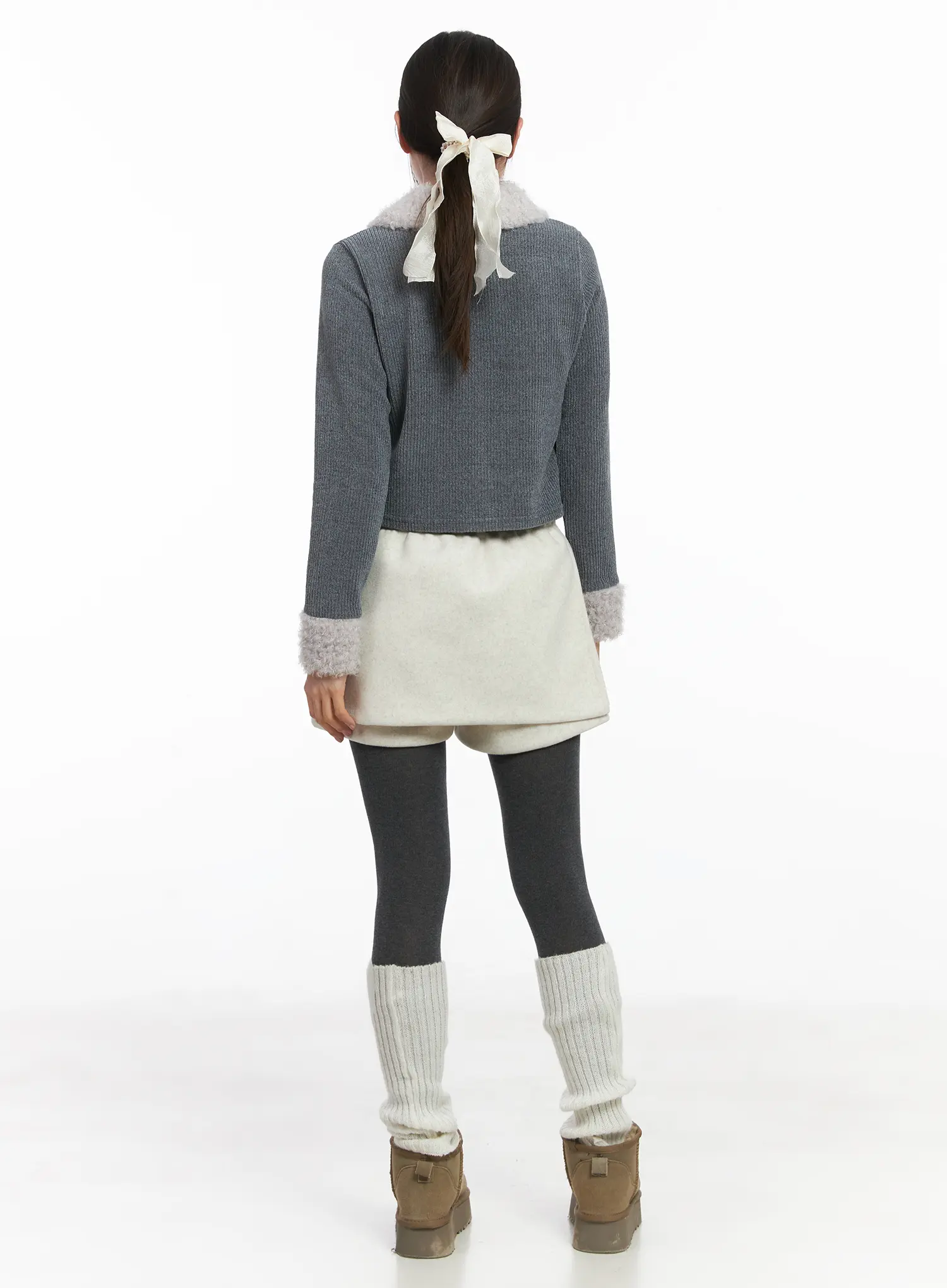 Elegant Wool Mini Skort CJ506 - Image 6