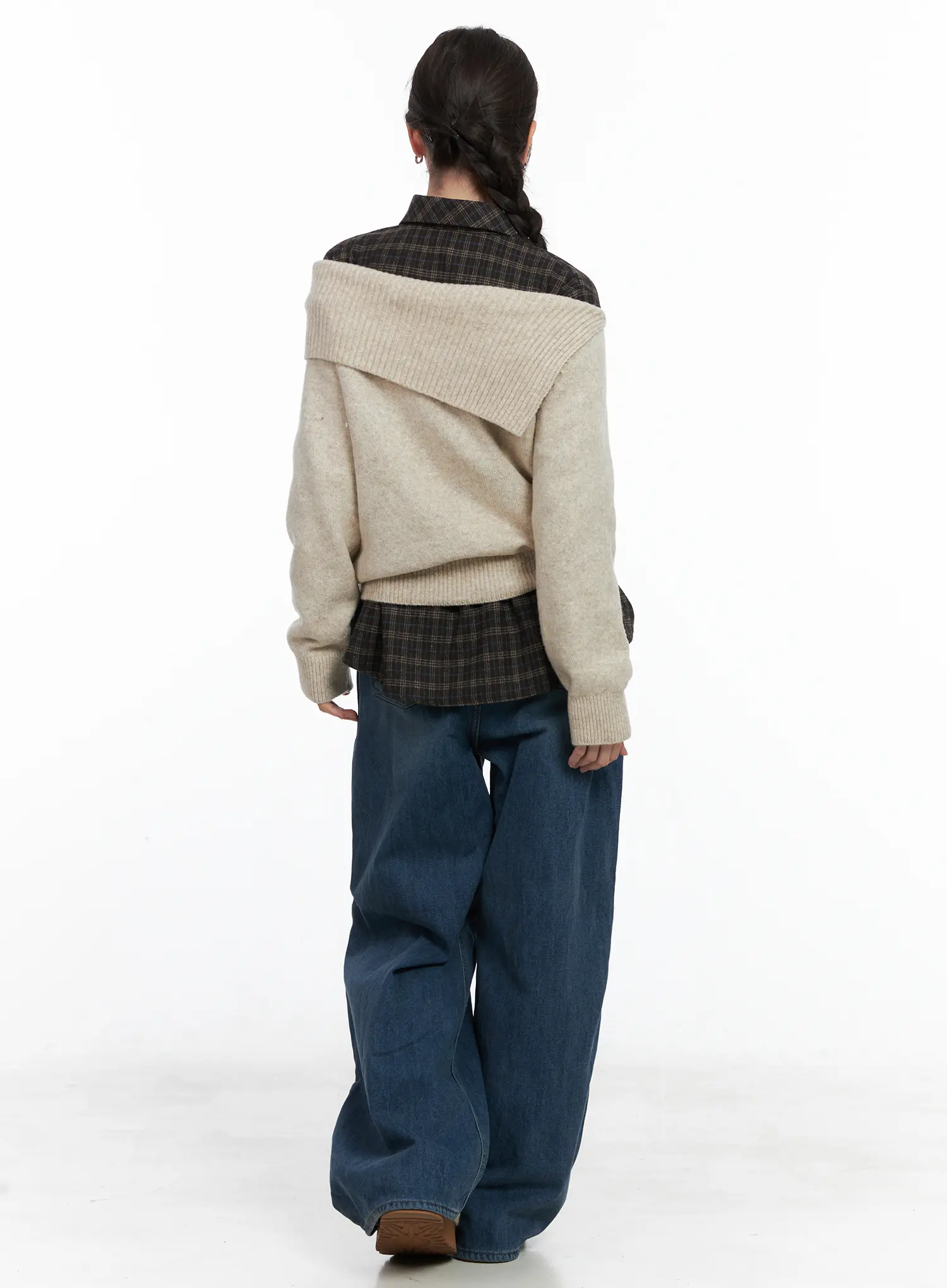 Elod Velvet Fleece Wide Leg Jeans CN519 - Image 7