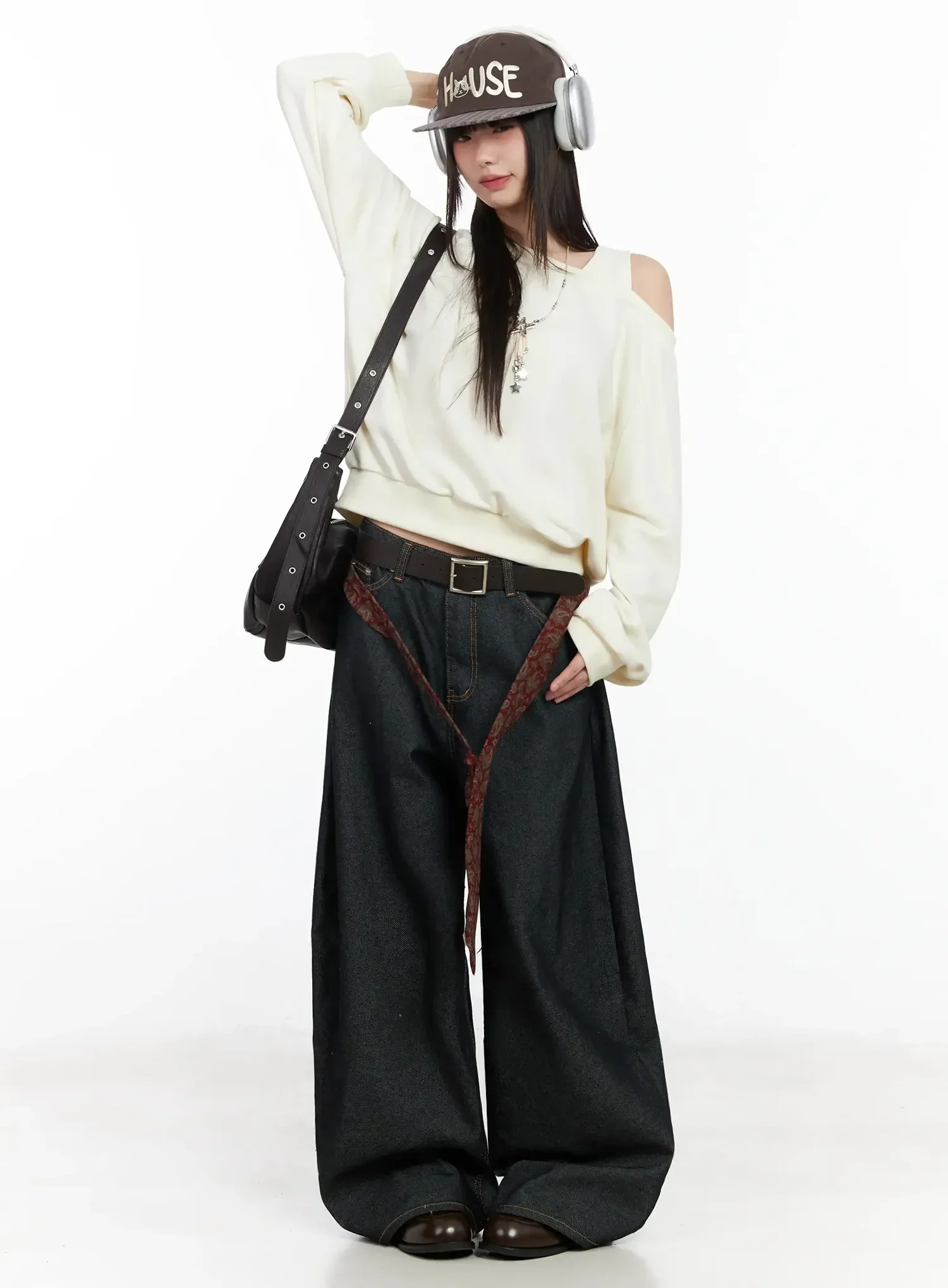 Emiko Wide Leg Buckle Jeans IM523 - Image 16