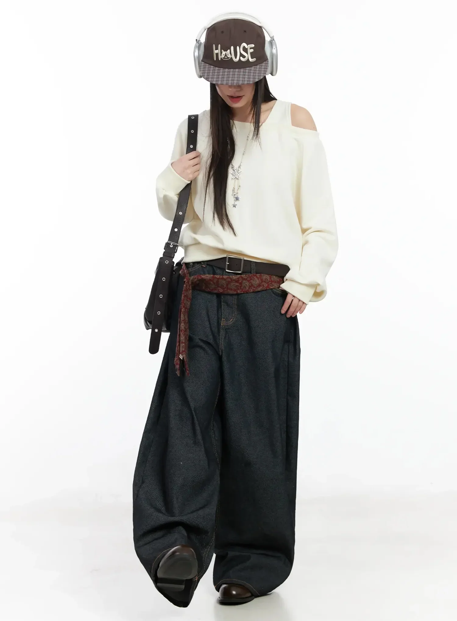 Emiko Wide Leg Buckle Jeans IM523 - Image 3