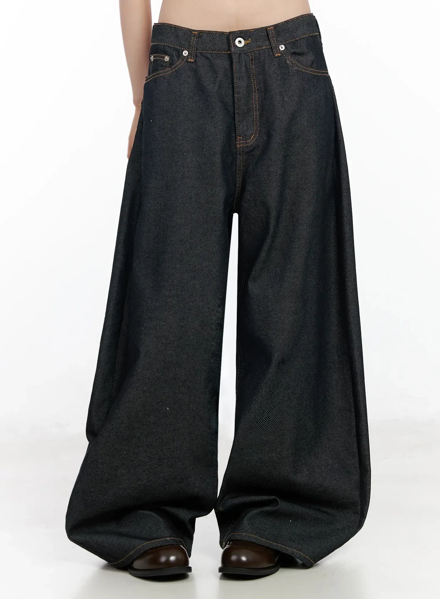 Emiko Wide Leg Buckle Jeans IM523 - Image 8