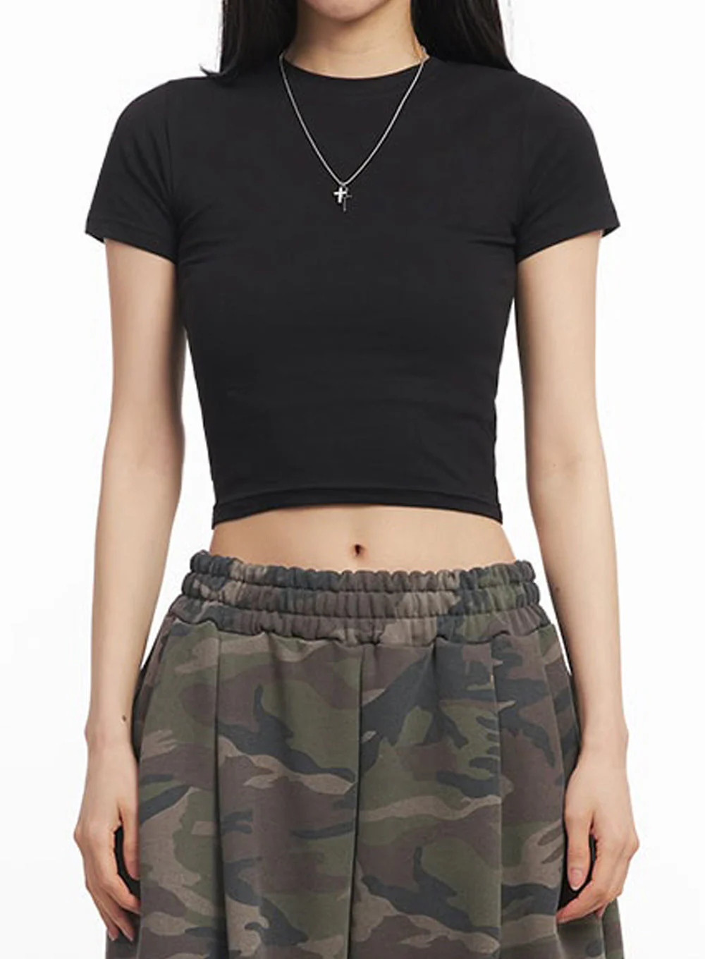 Essential Cotton Crop Top IY529 - Image 3