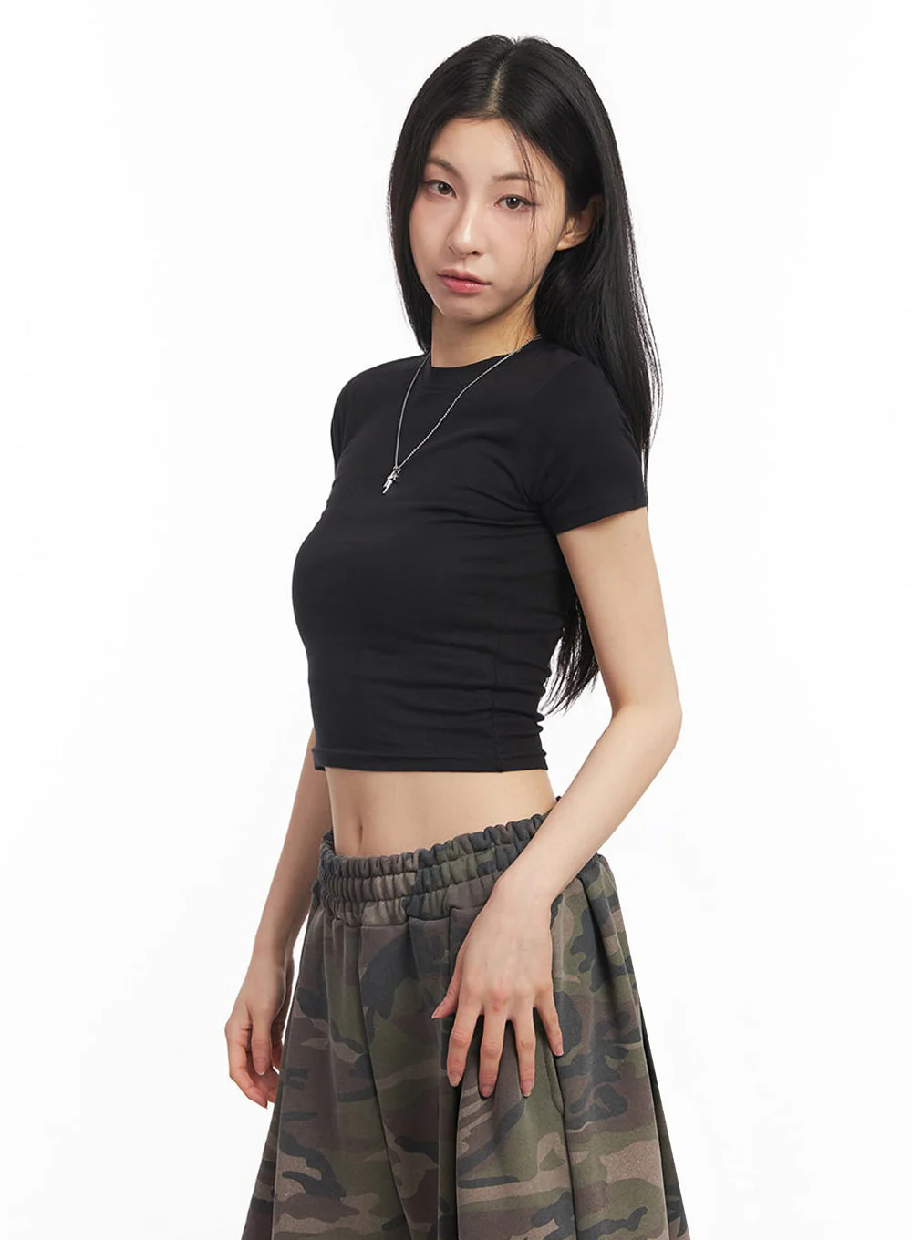 Essential Cotton Crop Top IY529 - Image 9
