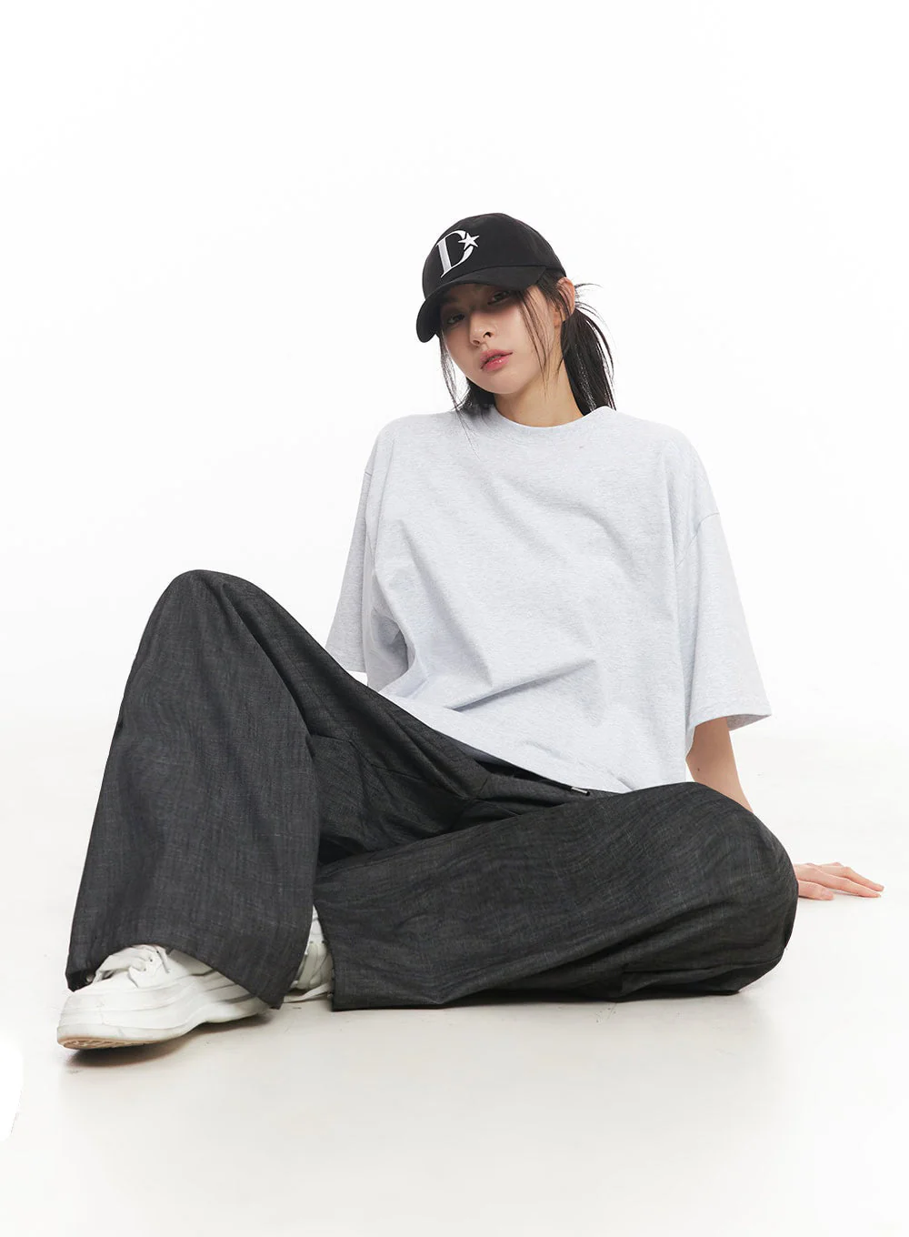 Essential Cotton Oversize T-Shirt IY529 - Image 14