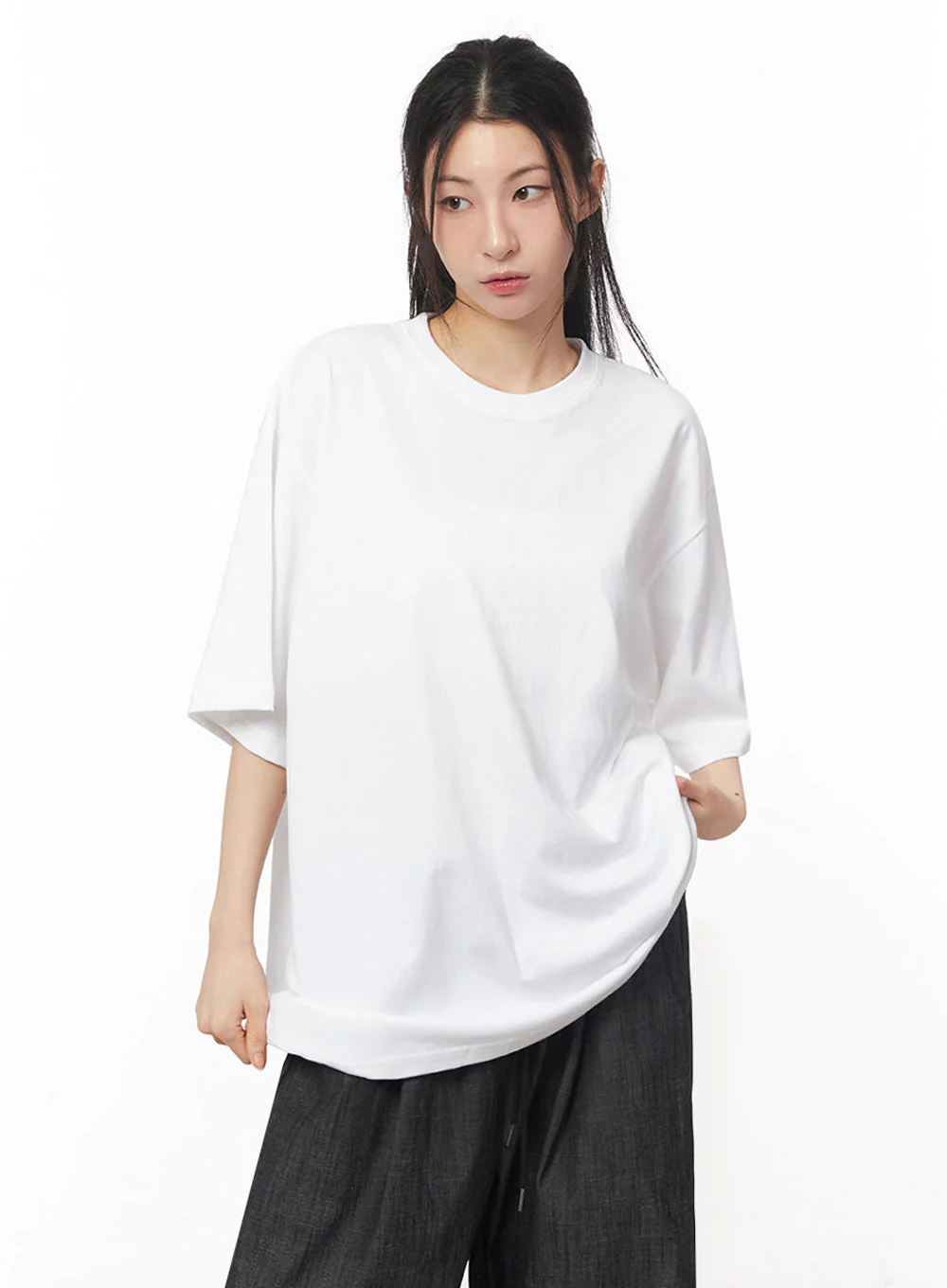 Essential Cotton Oversize T-Shirt IY529 - Image 16