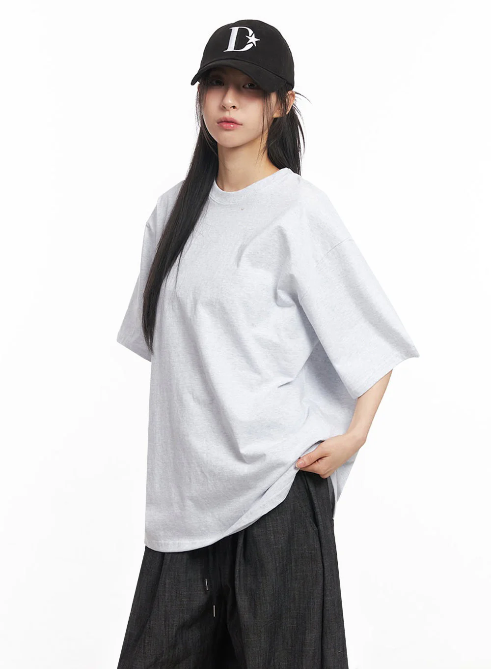Essential Cotton Oversize T-Shirt IY529 - Image 7
