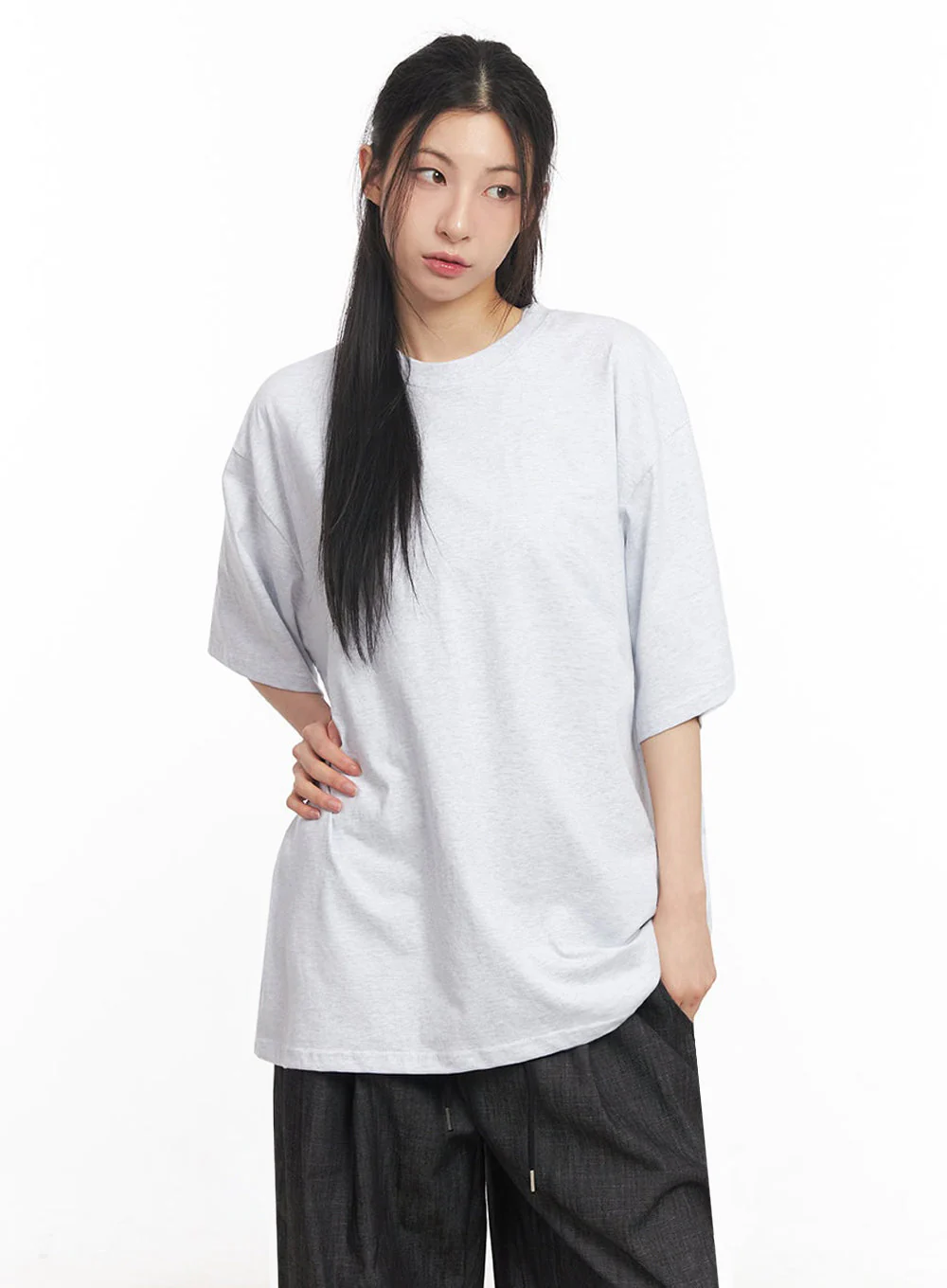Essential Cotton Oversize T-Shirt IY529 - Image 8