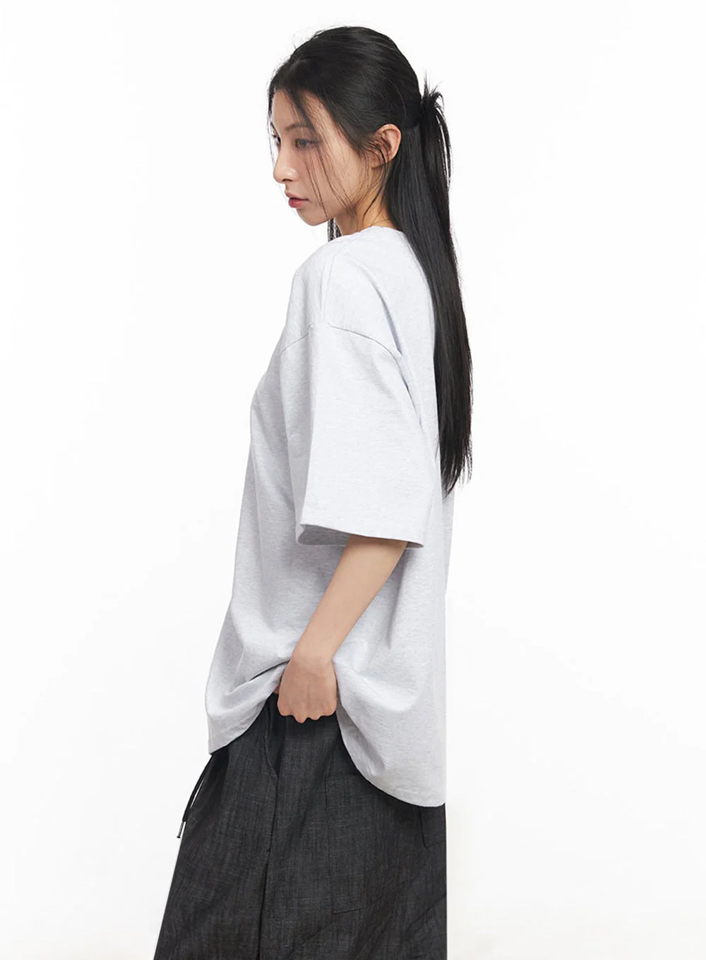 Essential Cotton Oversize T-Shirt IY529 - Image 9