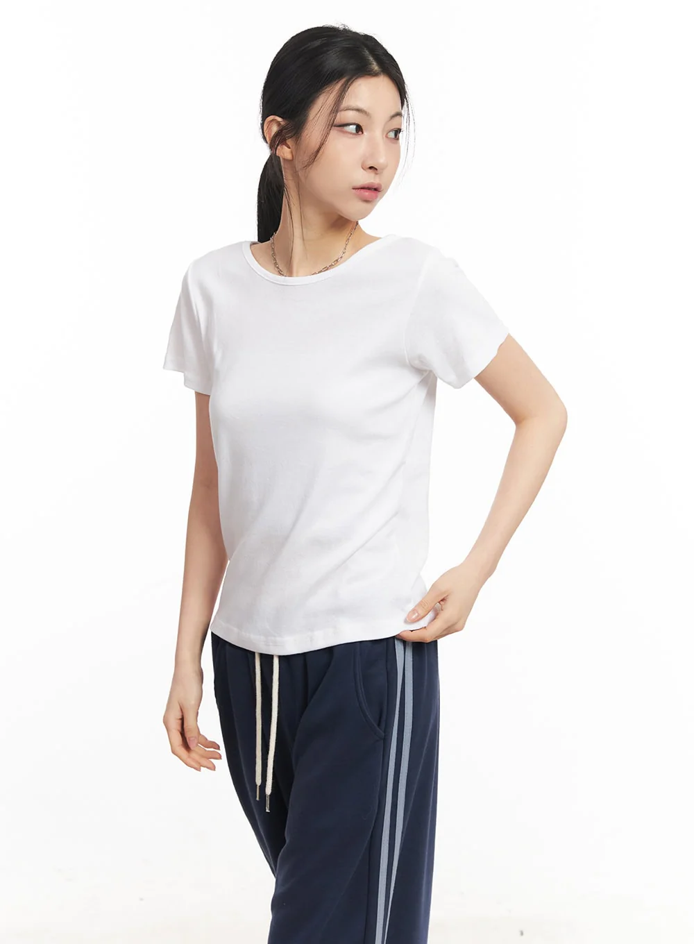 Essential Cotton U-Neck Top CA516 - Image 9