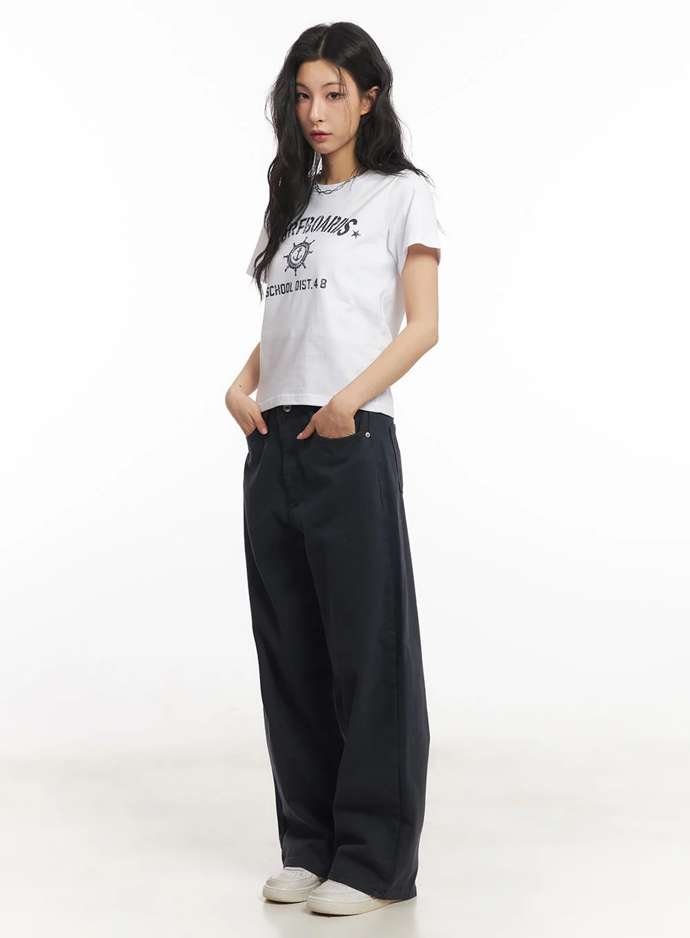 Essential Cotton Wide-Leg Pants CA503 - Image 4