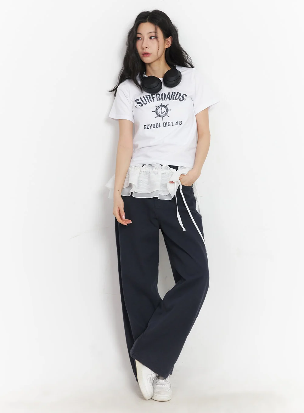 Essential Cotton Wide-Leg Pants CA503 - Image 7