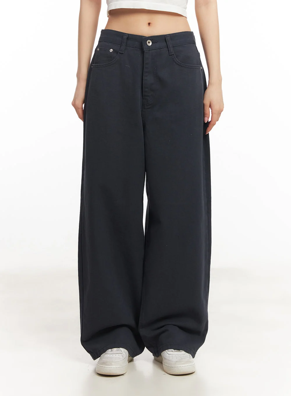 Essential Cotton Wide-Leg Pants CA503 - Image 9