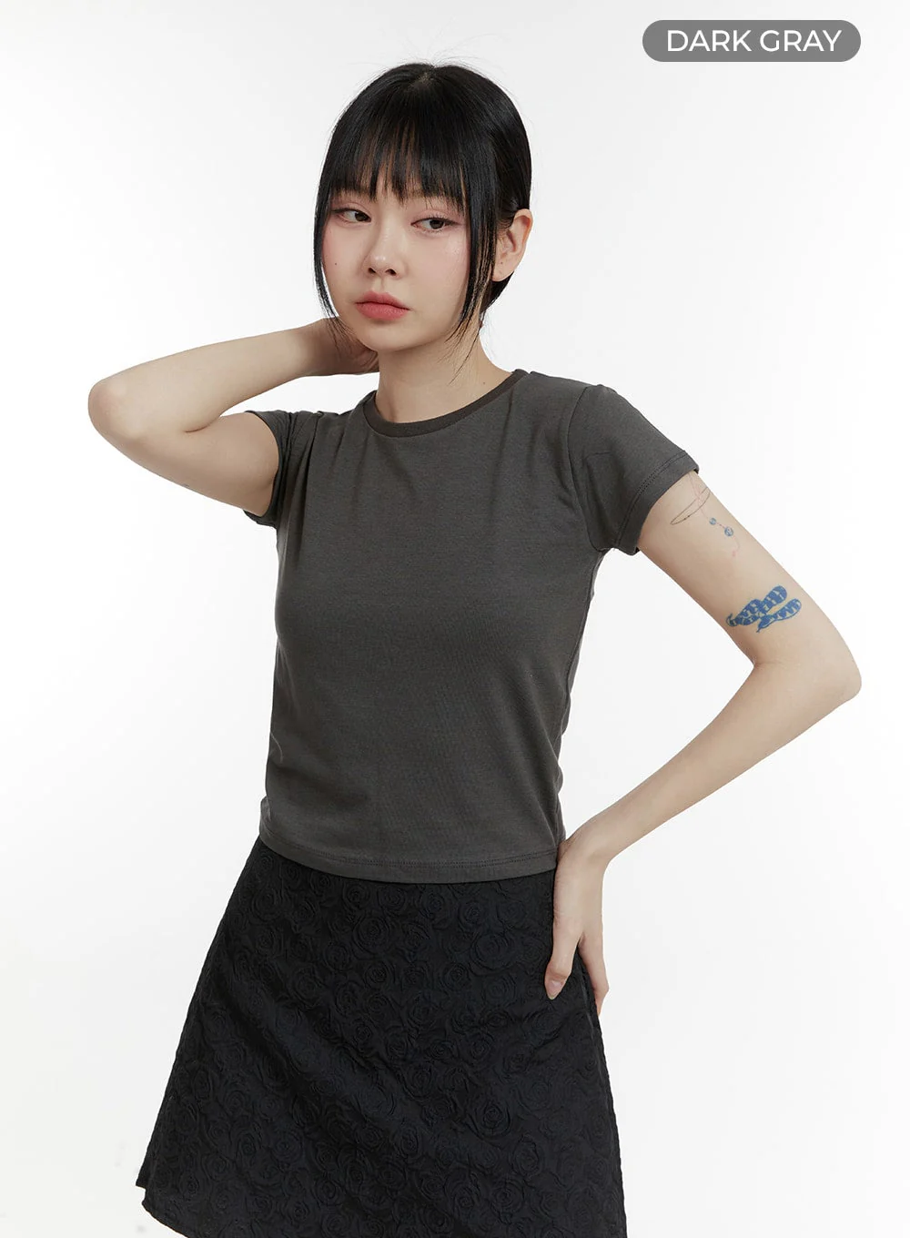 Essential Crop Short Sleeve Tee CM429 - Image 7