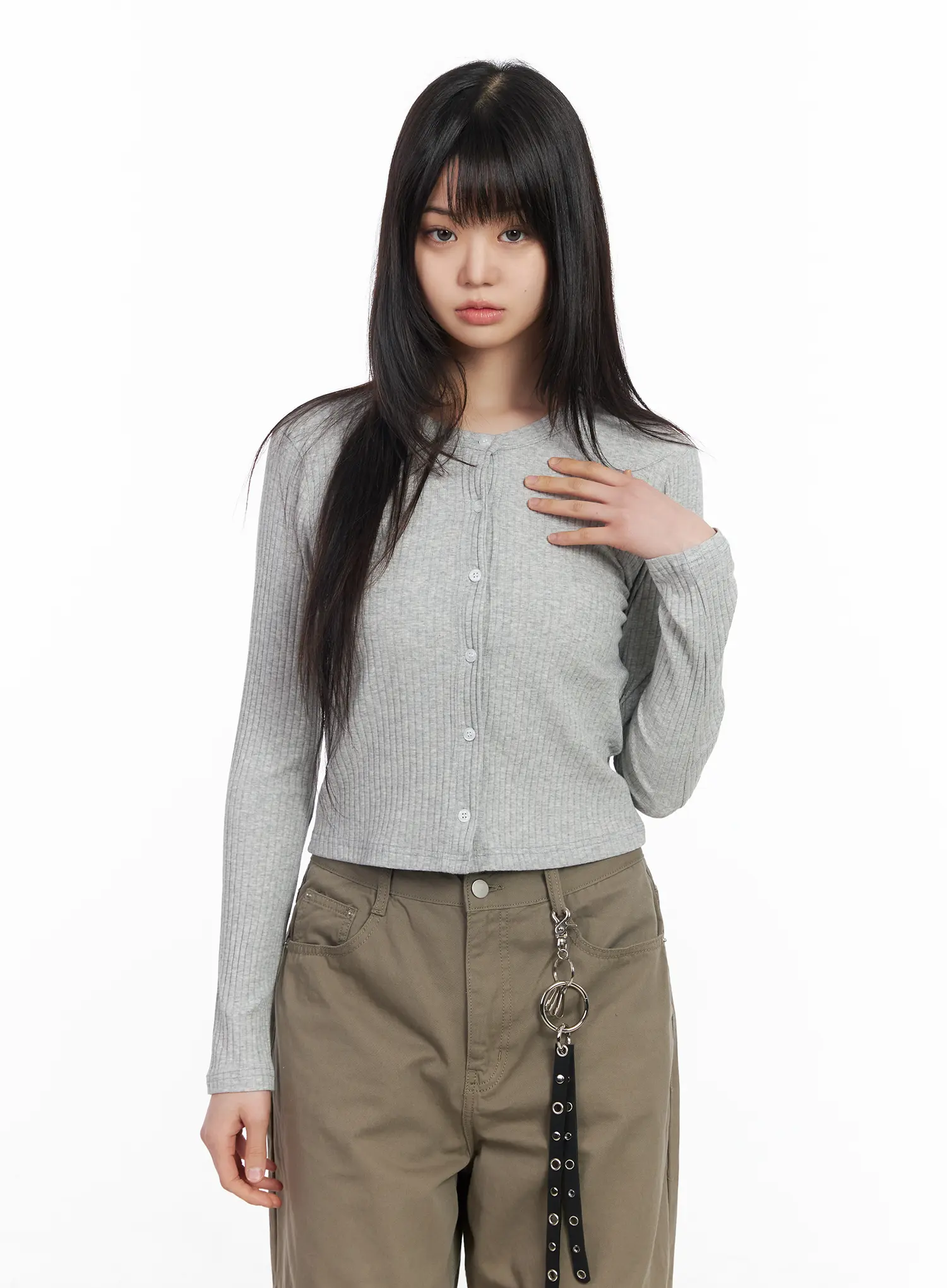 Essential Long Sleeve Cardigan CM513 - Image 10