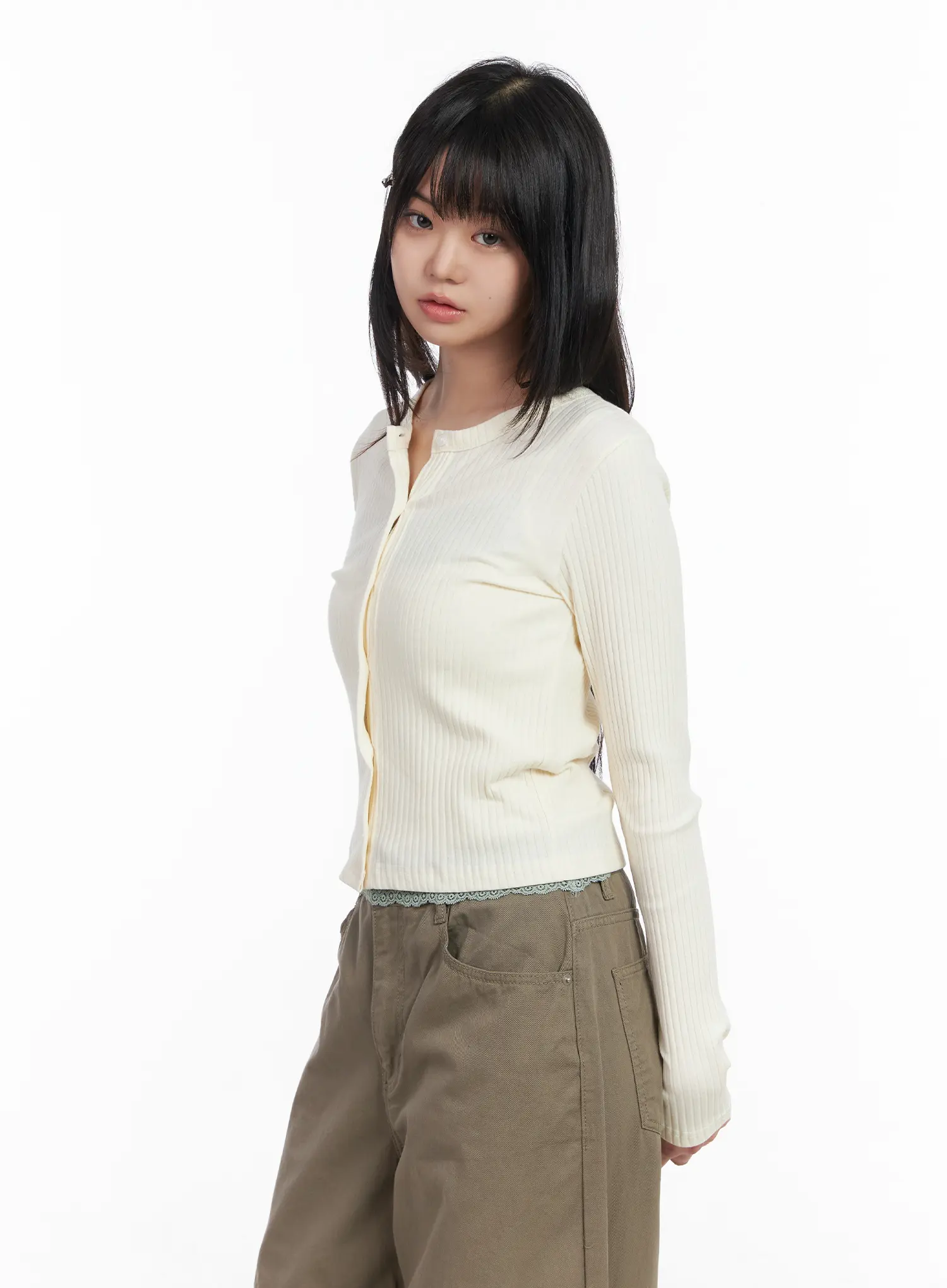 Essential Long Sleeve Cardigan CM513 - Image 5