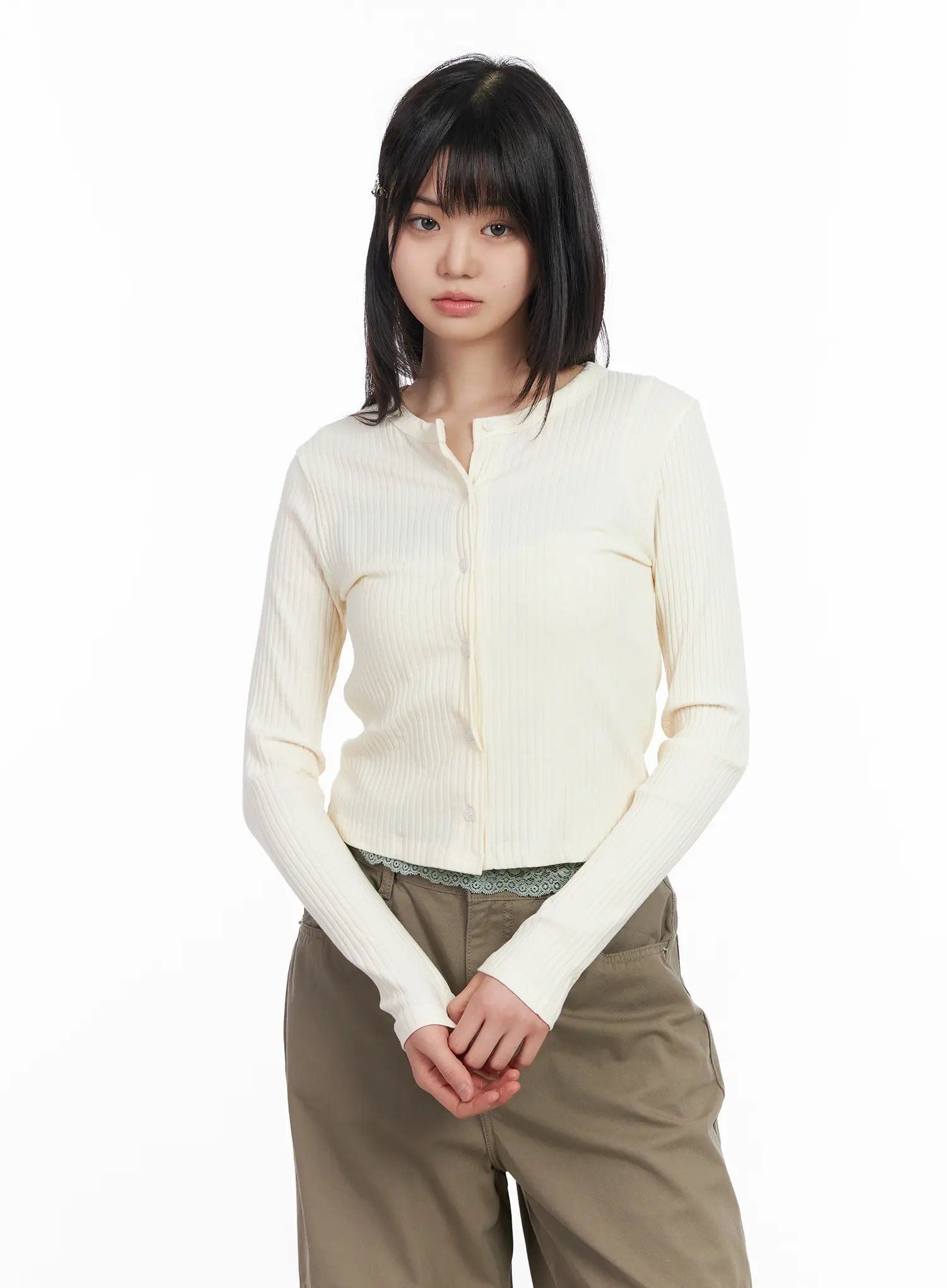 Essential Long Sleeve Cardigan CM513 - Image 9