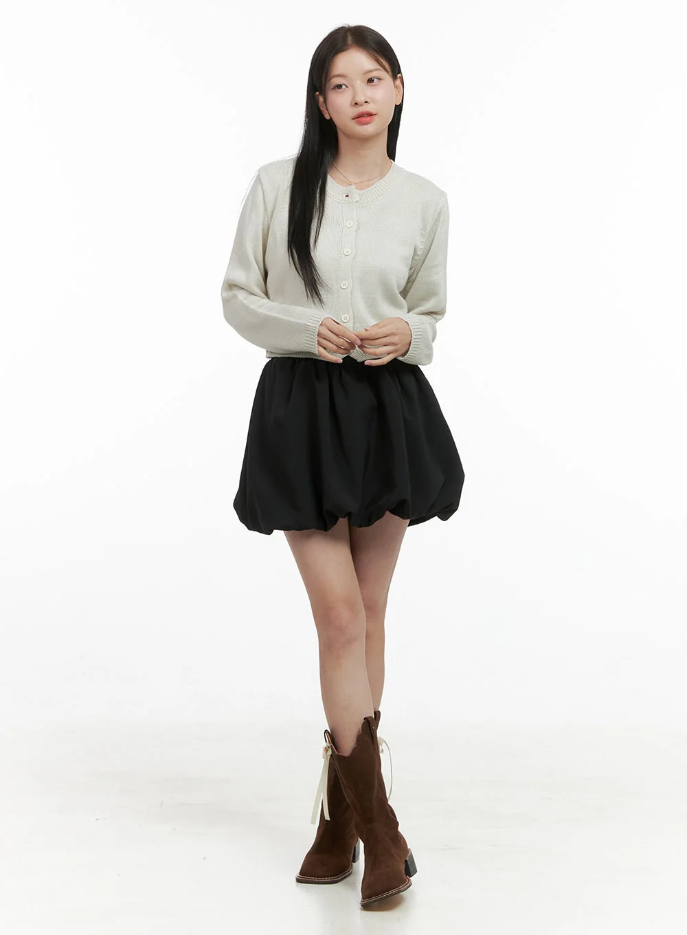 Essential Solid Polyester Mini Skirt OS411 - Image 3