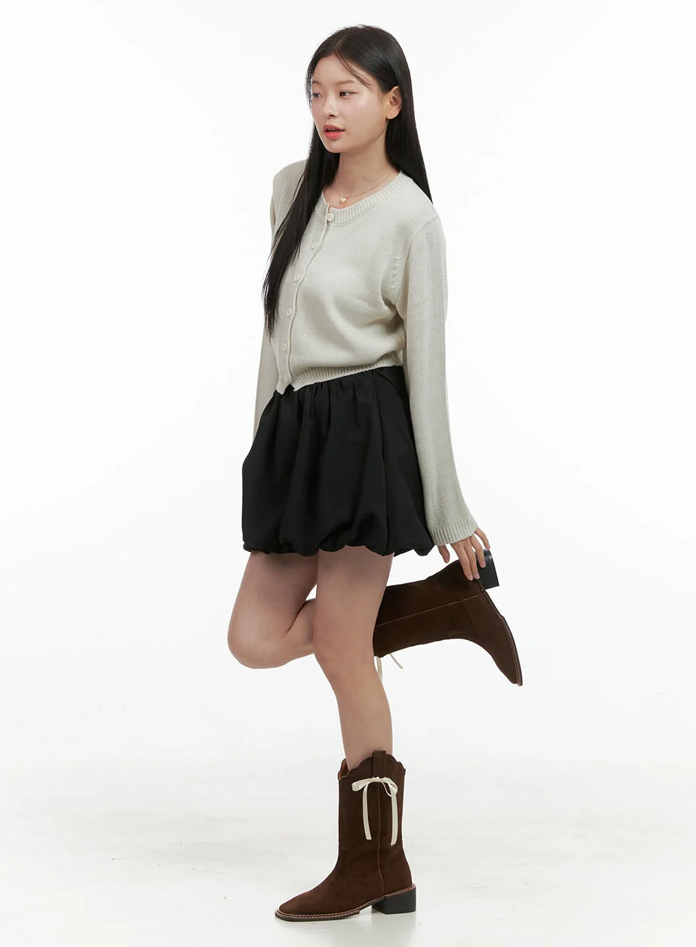 Essential Solid Polyester Mini Skirt OS411 - Image 4
