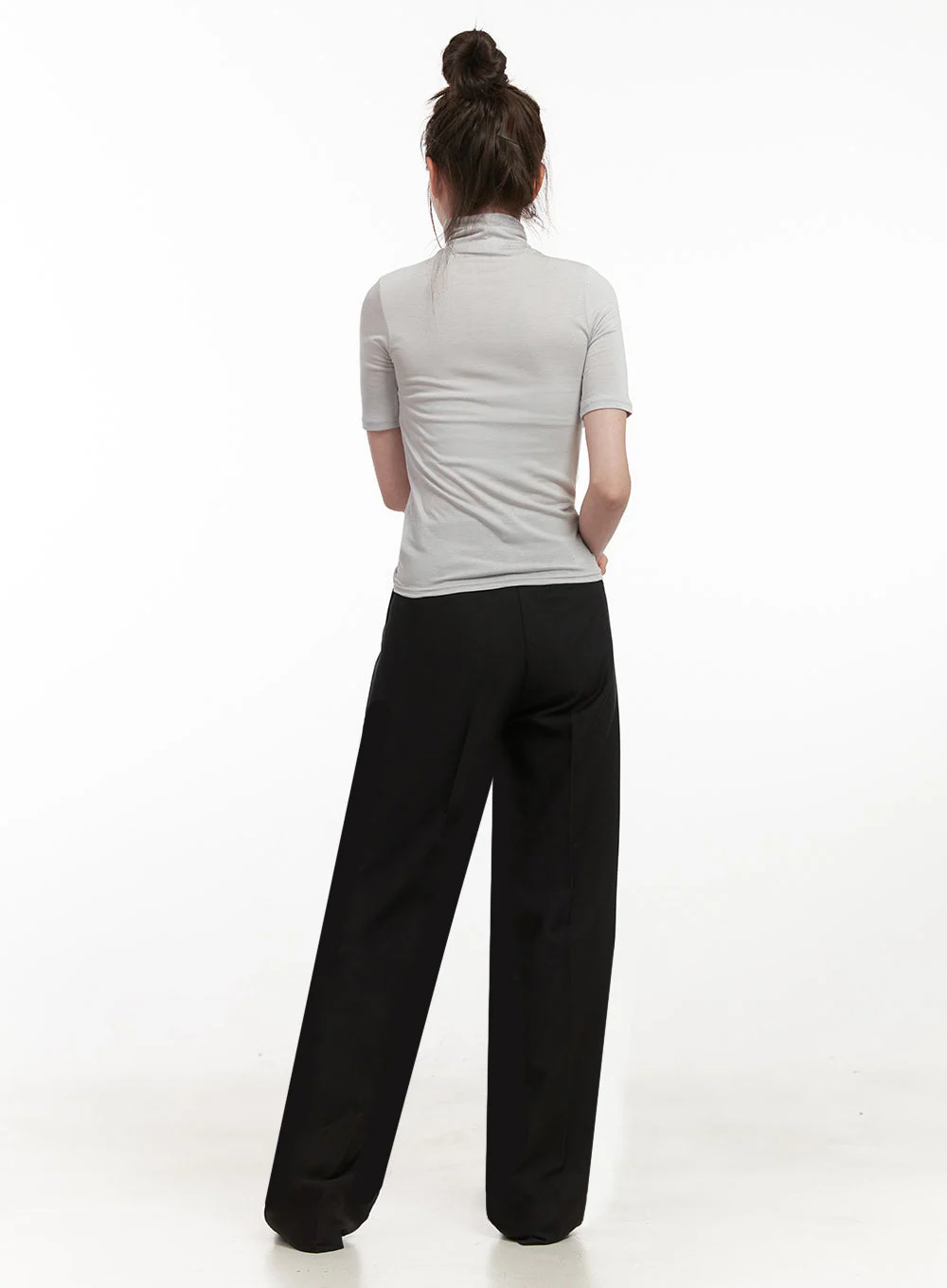 Essential Turtle Neck Short Sleeve Top IF505 - Image 11