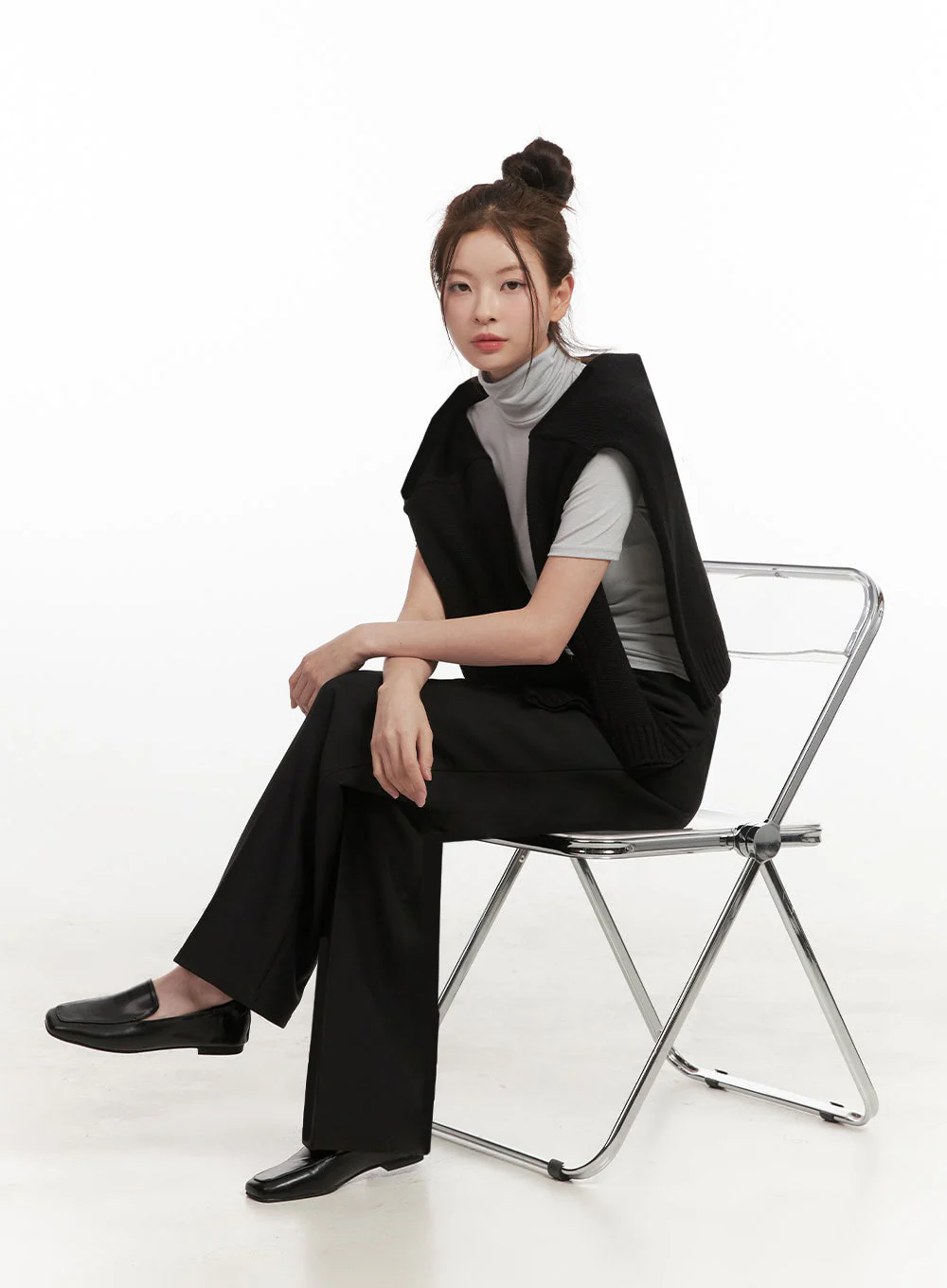 Essential Turtle Neck Short Sleeve Top IF505 - Image 12