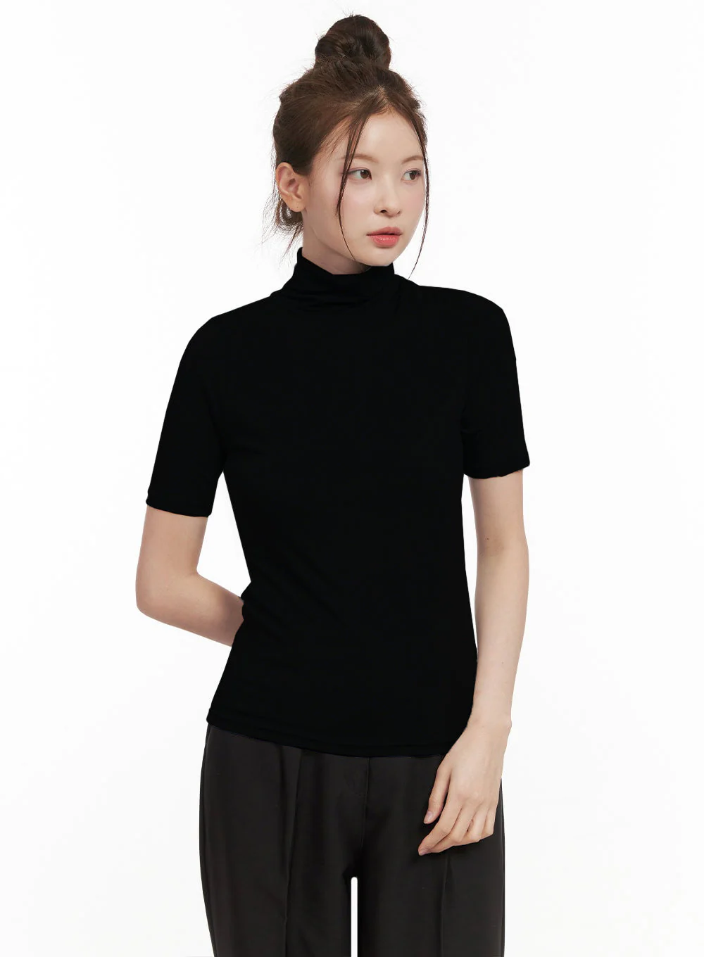 Essential Turtle Neck Short Sleeve Top IF505 - Image 15