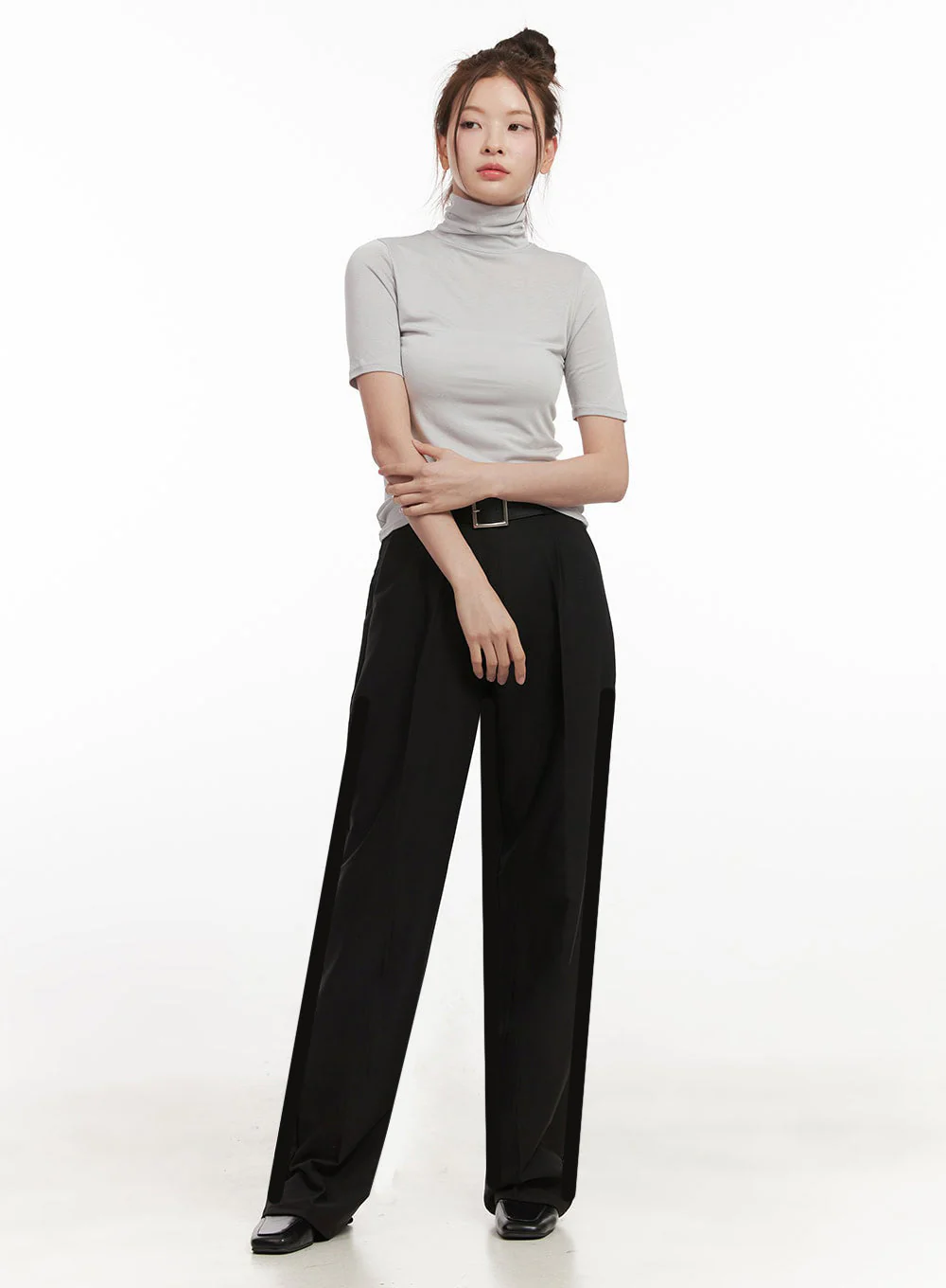 Essential Turtle Neck Short Sleeve Top IF505 - Image 9