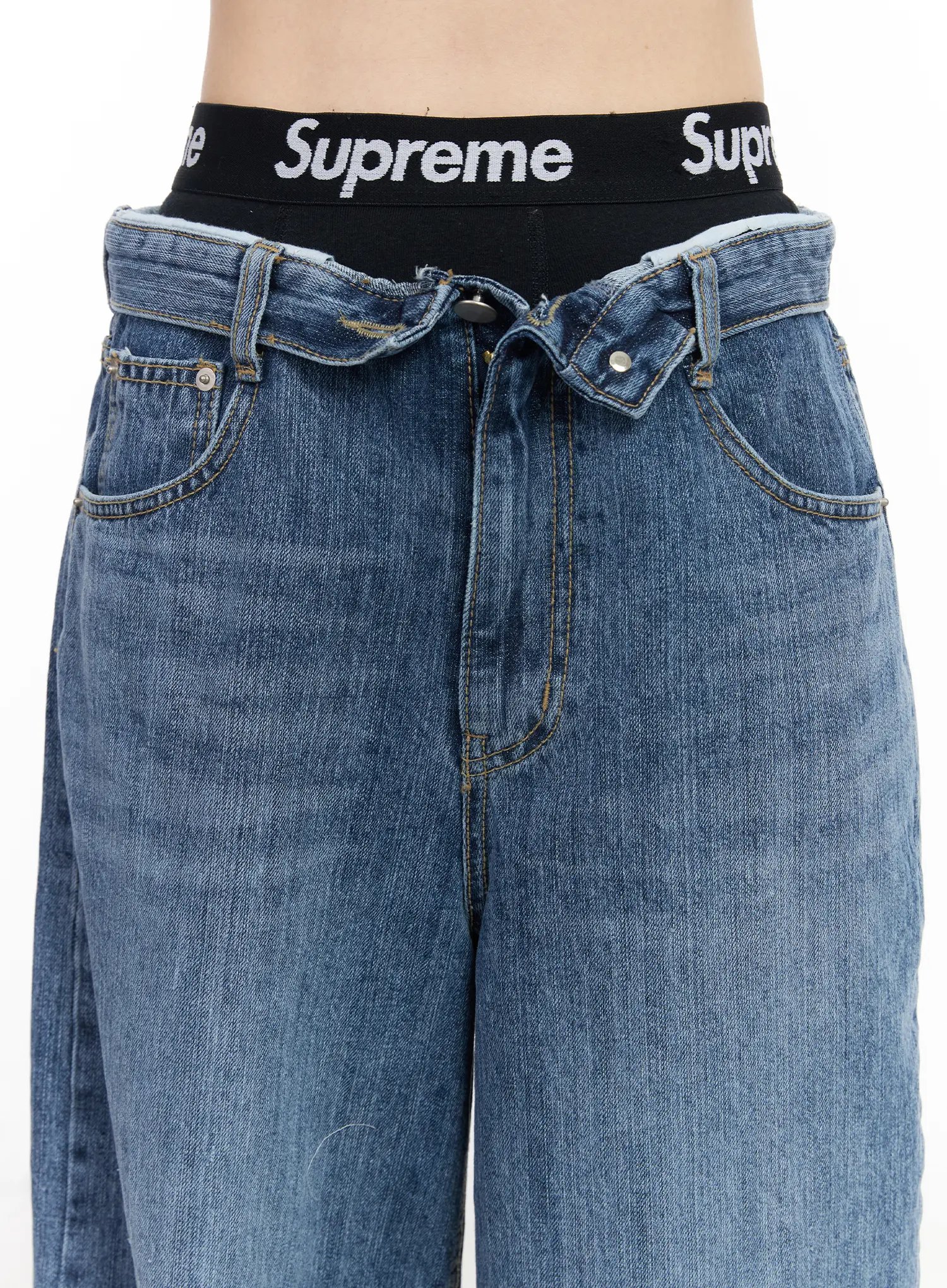 Eunj Low Rise Wide Leg Jeans CM519 - Image 8