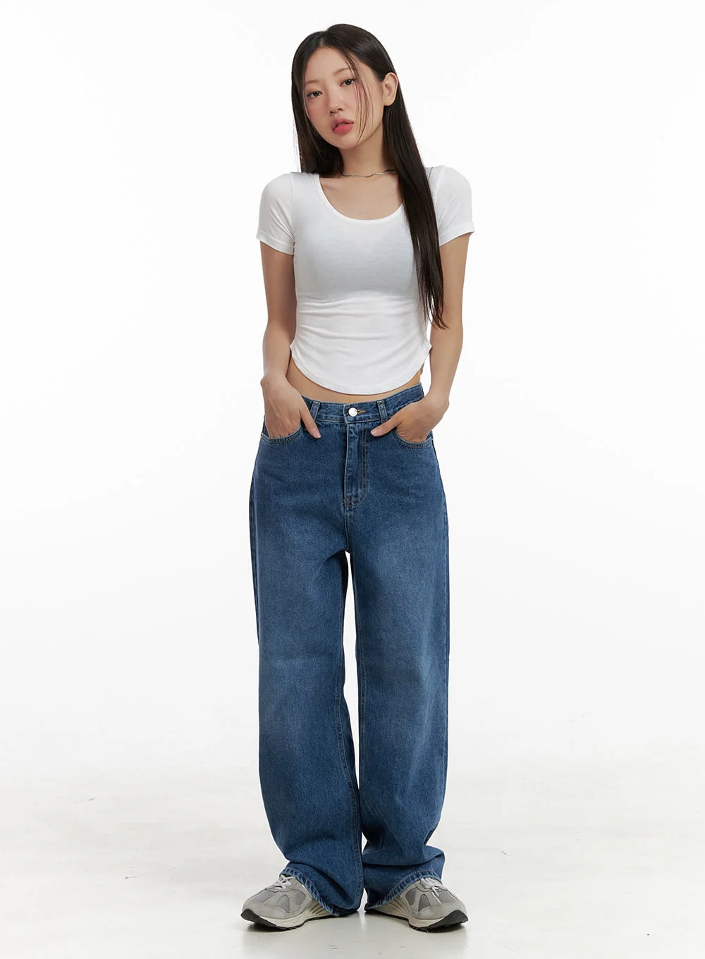 Eva Blue Washed Baggy Jeans CL431 - Image 2