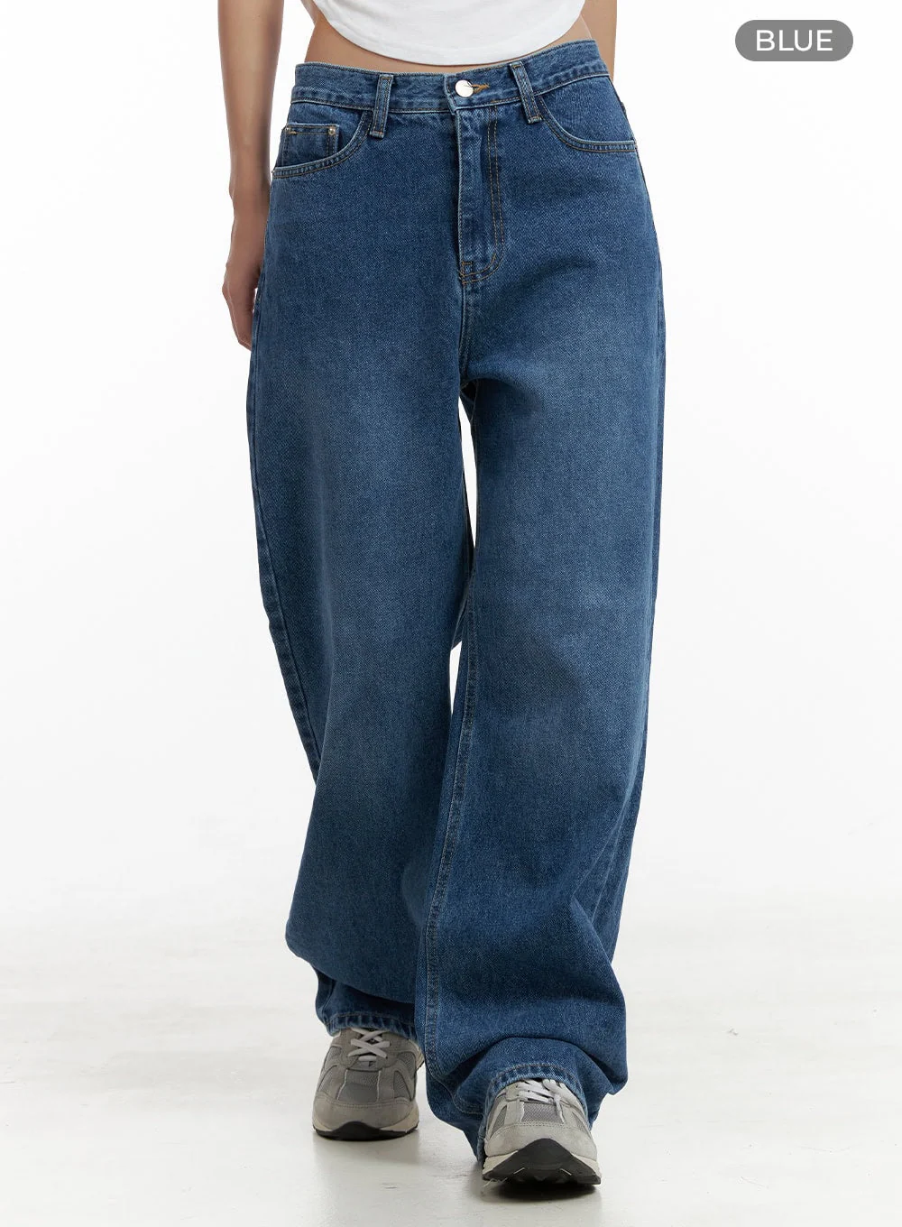 Eva Blue Washed Baggy Jeans CL431 - Image 7