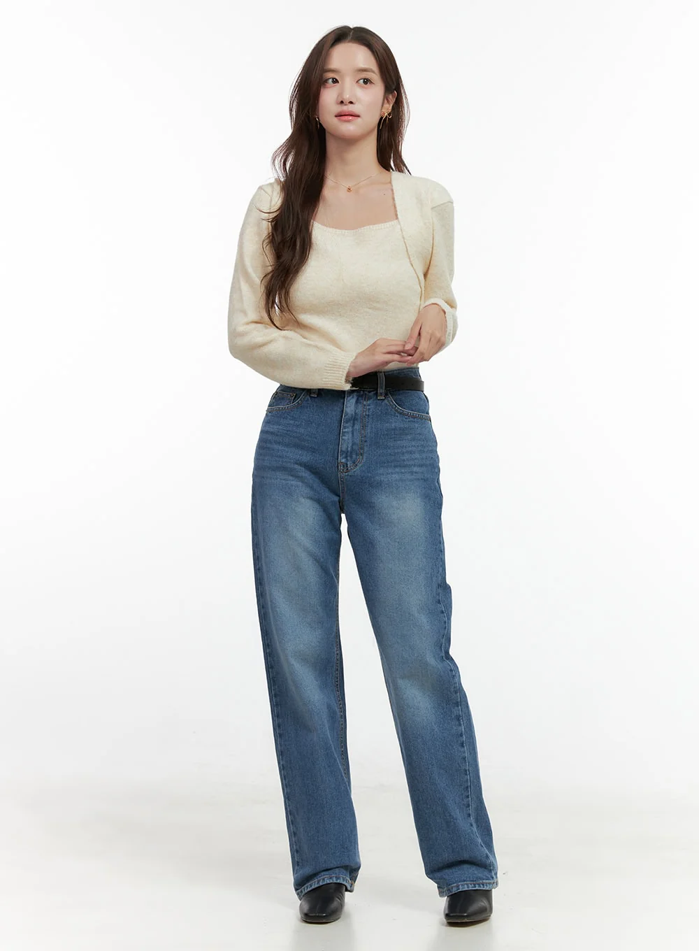 Evelyn Wide-Fit Straight Denim Jeans OO421 - Image 3