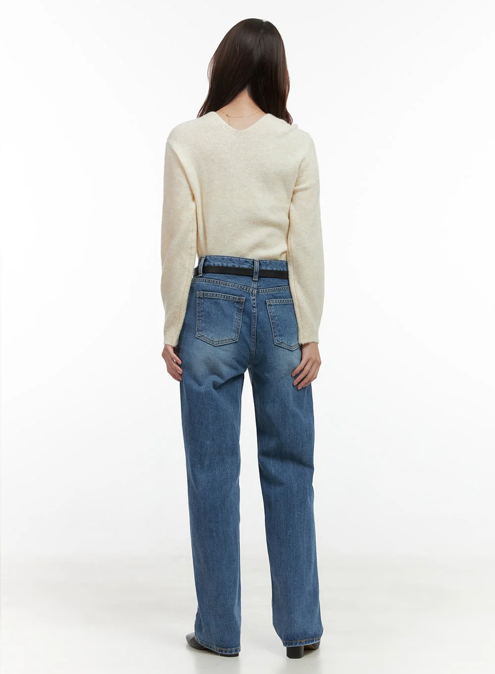 Evelyn Wide-Fit Straight Denim Jeans OO421 - Image 6