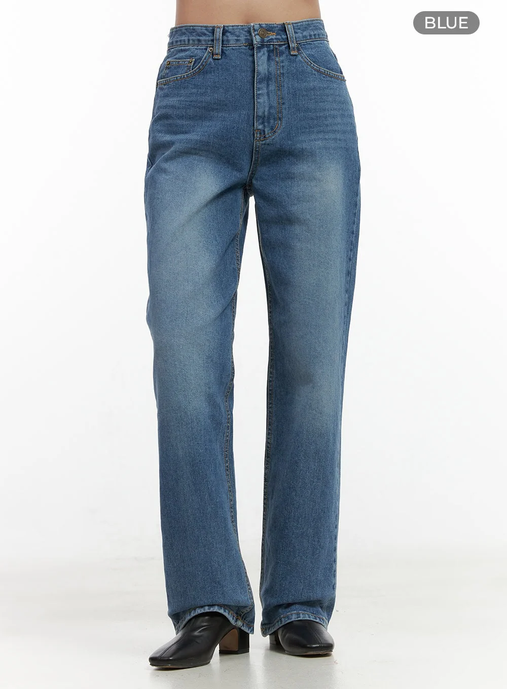 Evelyn Wide-Fit Straight Denim Jeans OO421 - Image 7