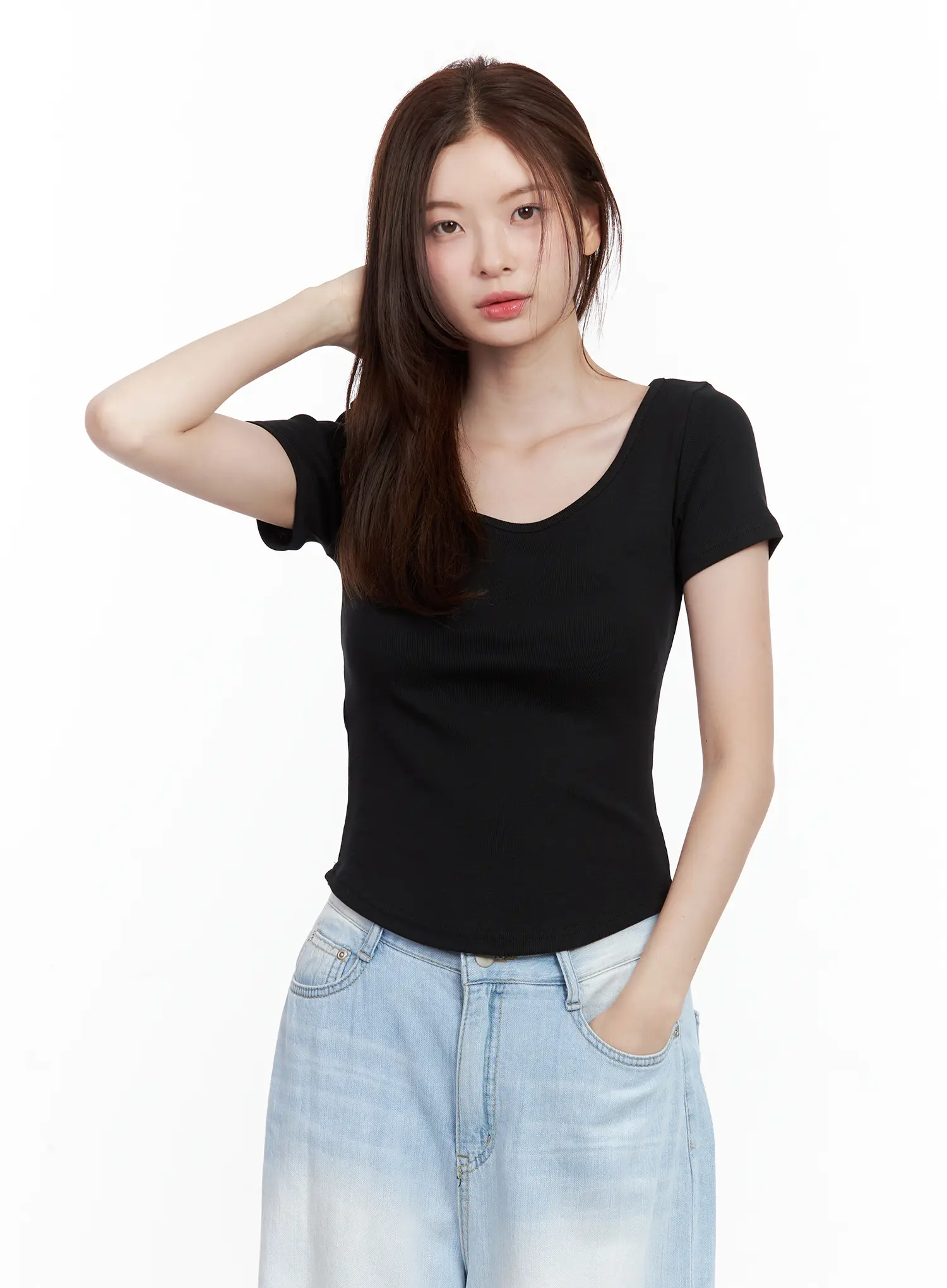 Everyday Basic Round-Neck Top CL502 - Image 10
