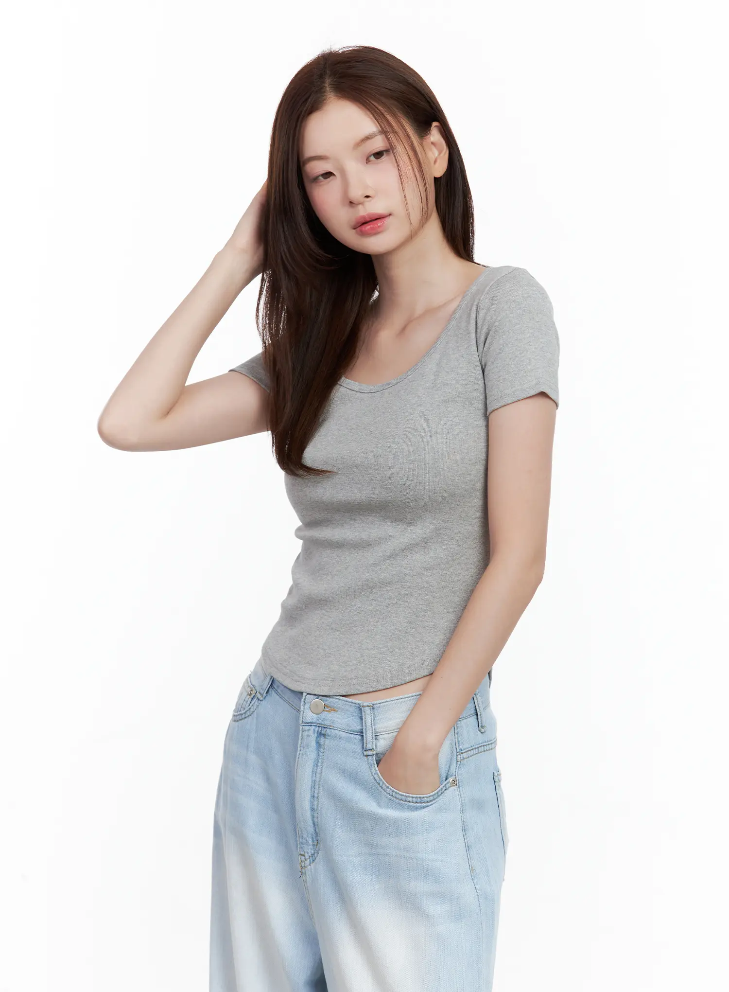 Everyday Basic Round-Neck Top CL502 - Image 12