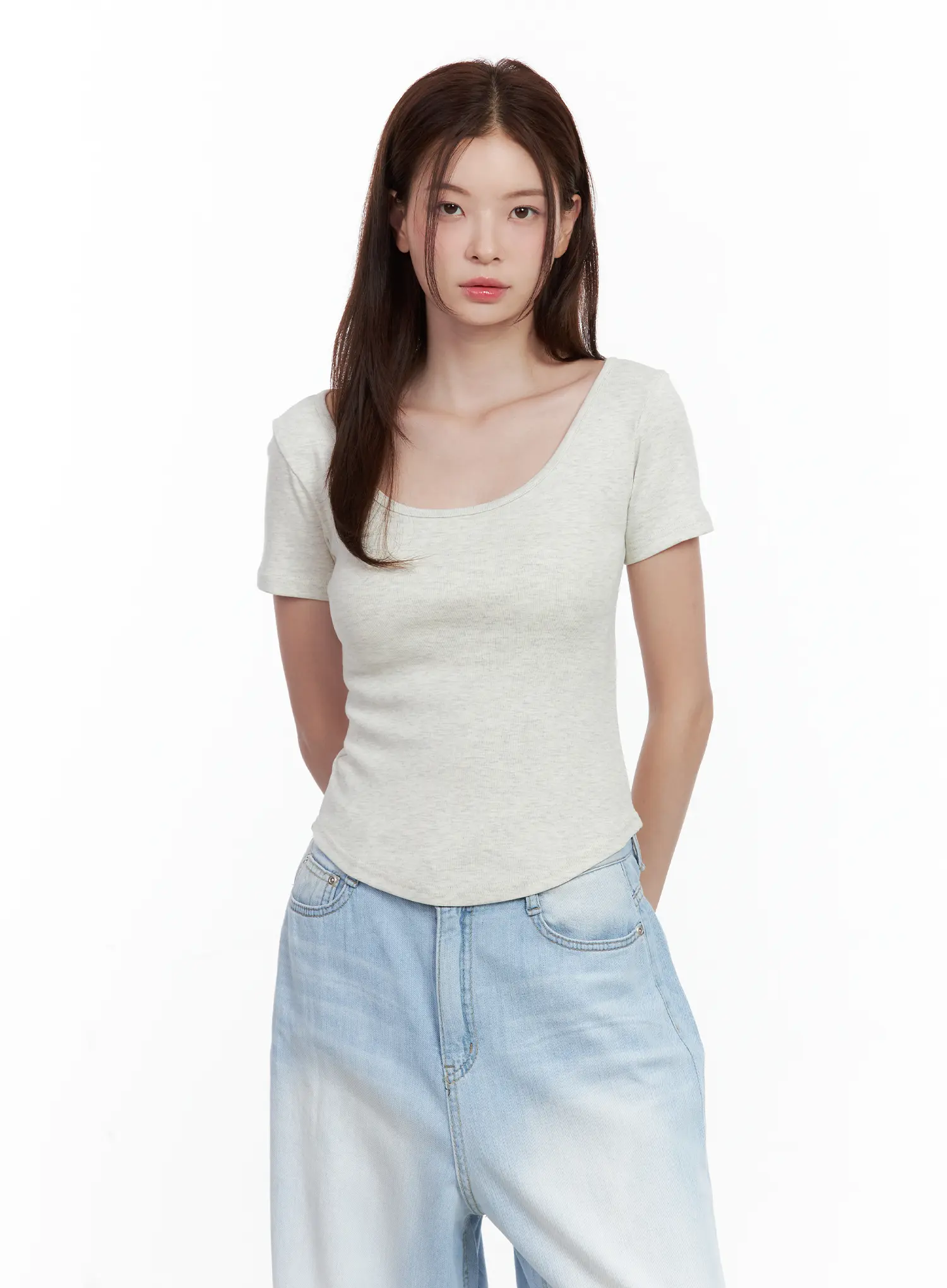 Everyday Basic Round-Neck Top CL502 - Image 9