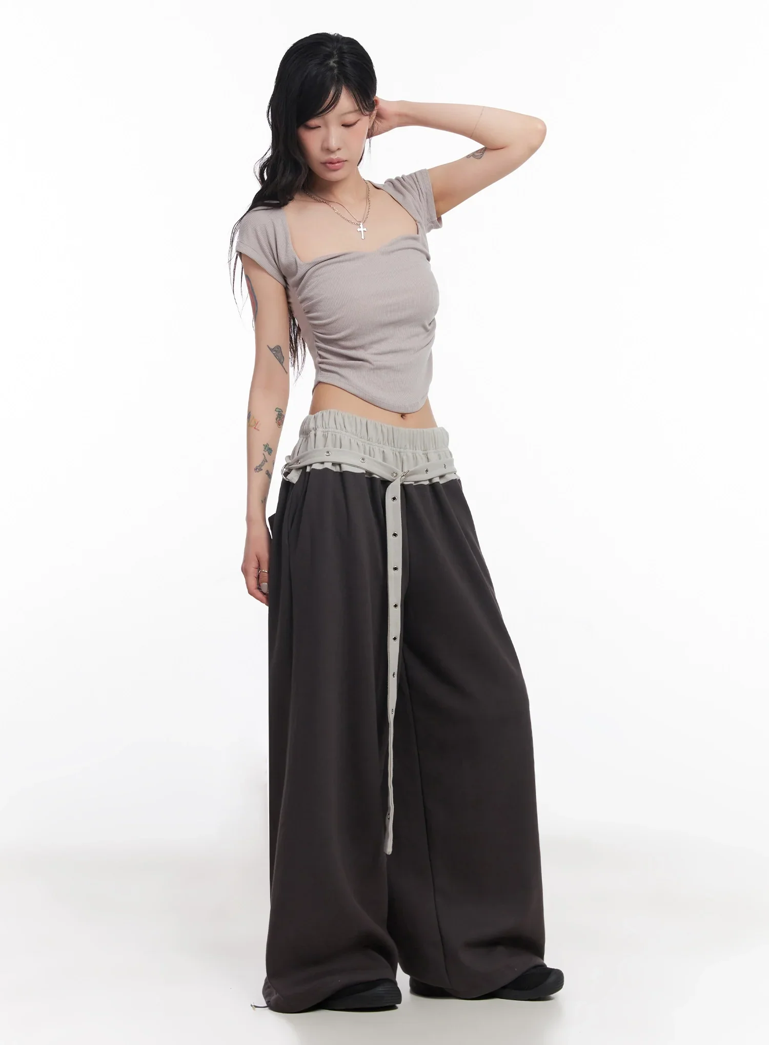 Eyelet Belted Trousers IC503 - Image 10