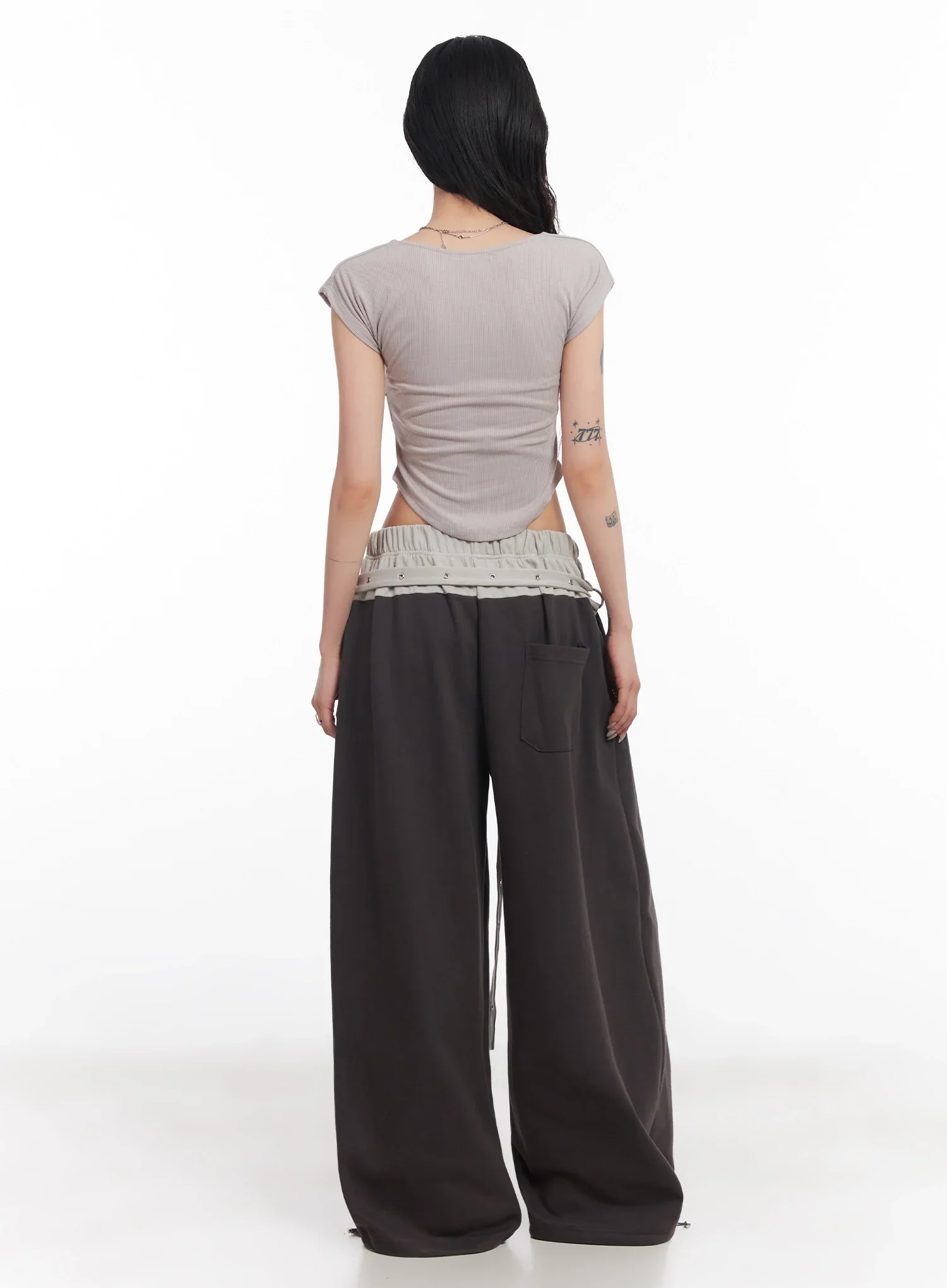 Eyelet Belted Trousers IC503 - Image 12