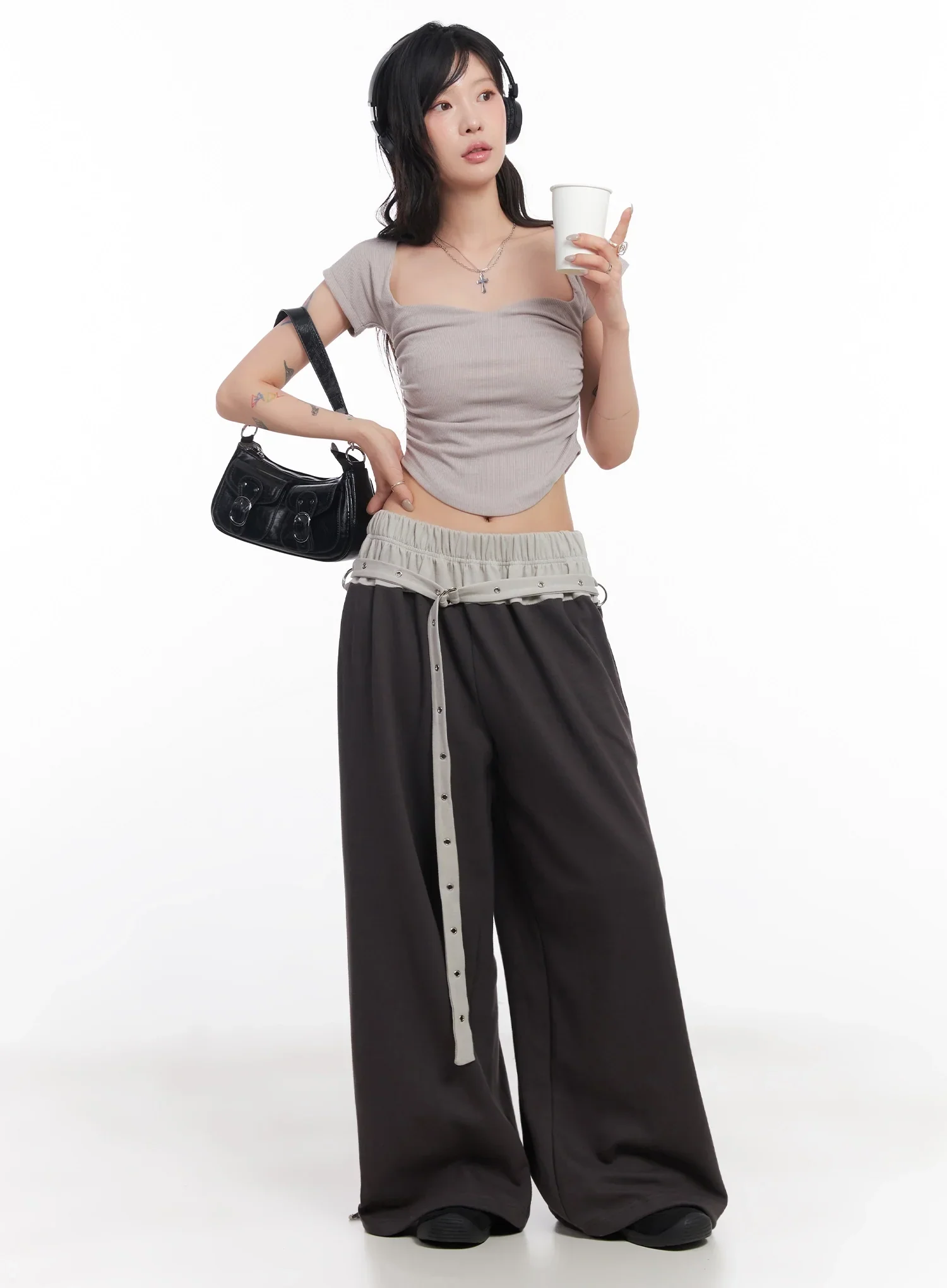 Eyelet Belted Trousers IC503 - Image 16