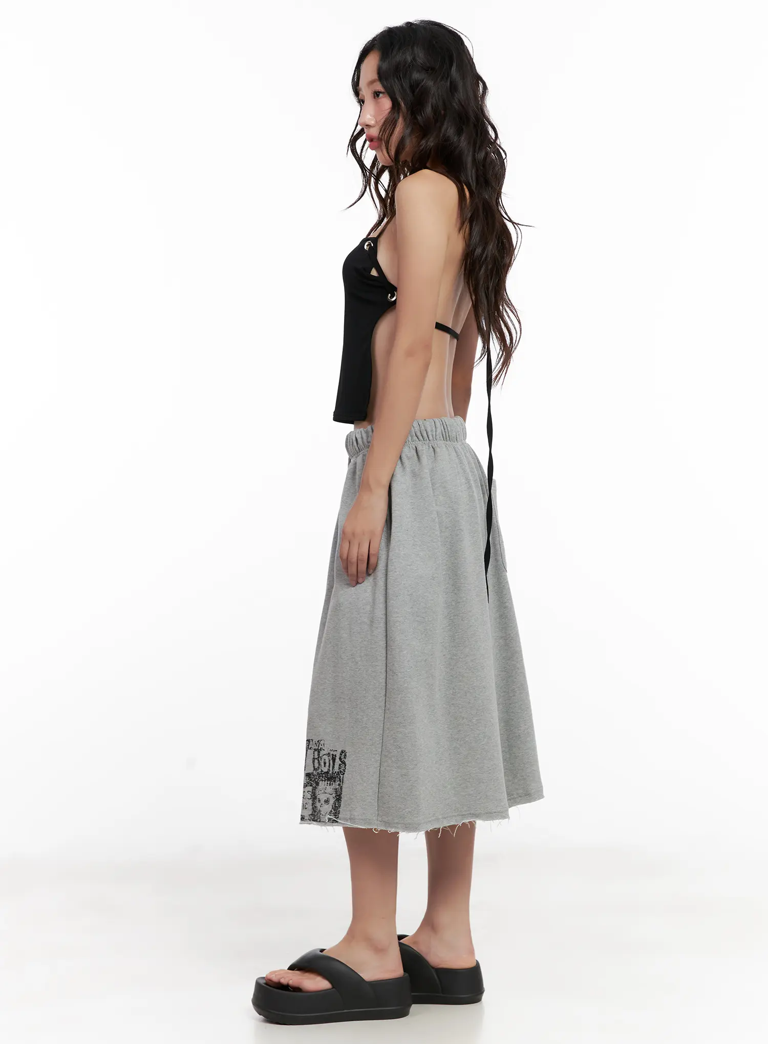 Eyelet Halter Knit Top CL521 - Image 4