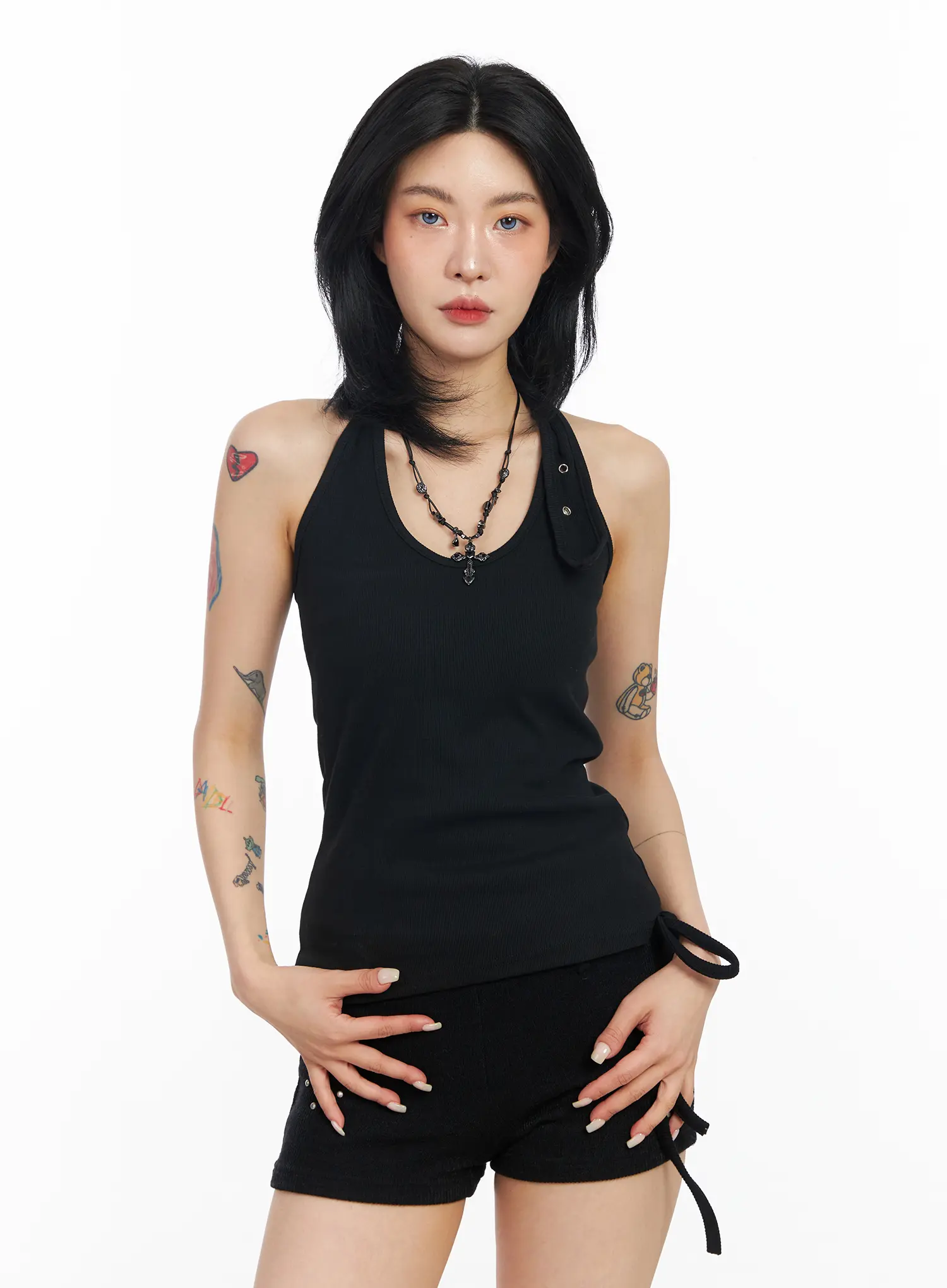 Eyelet Halter Top CJ522