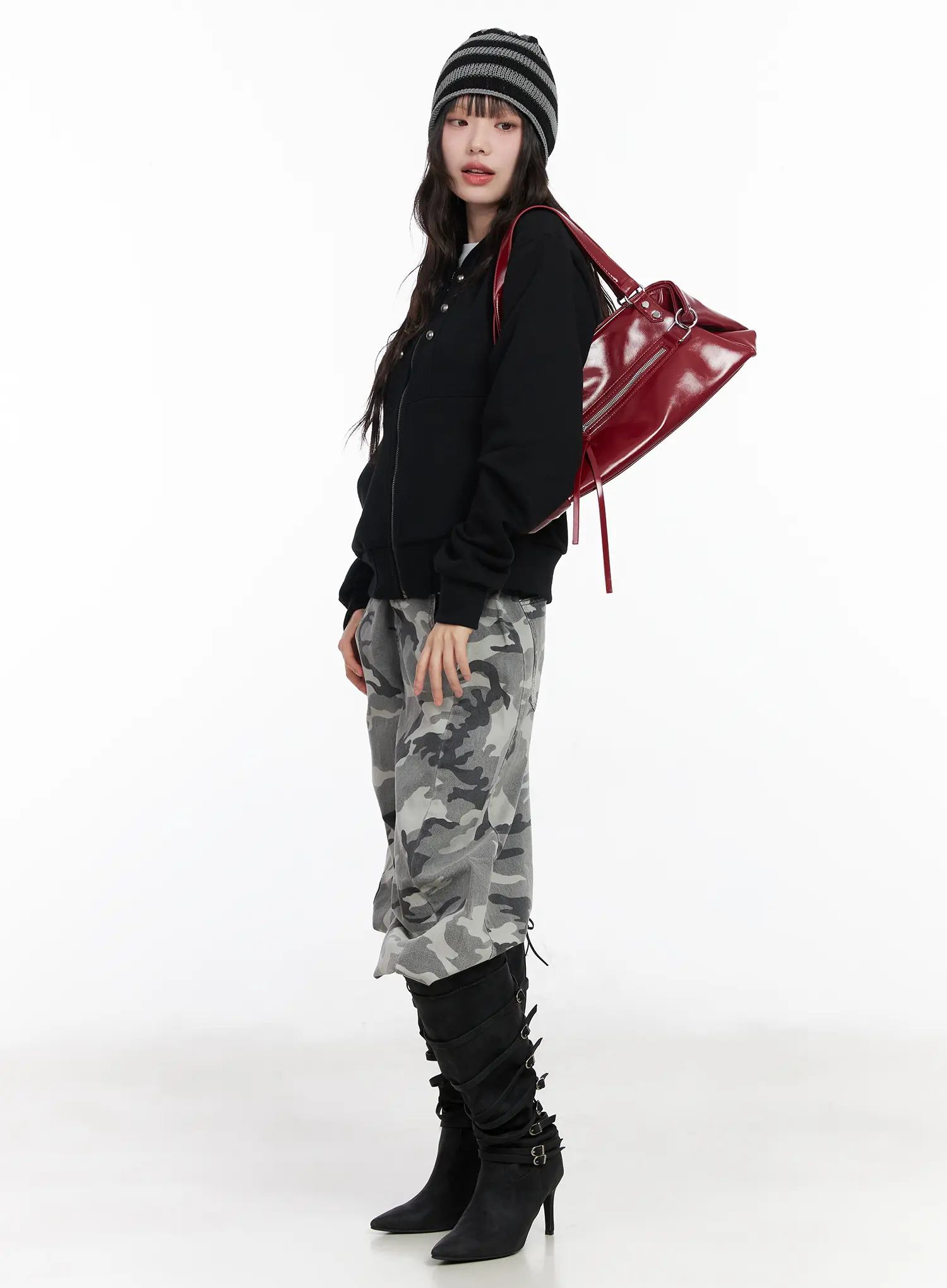 Eyelet Zip-Up Hoodie CM526 - Image 8