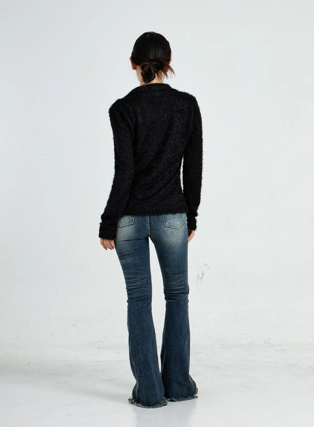 Faded Washing Bootcut Denim Pants CO17 - Image 11