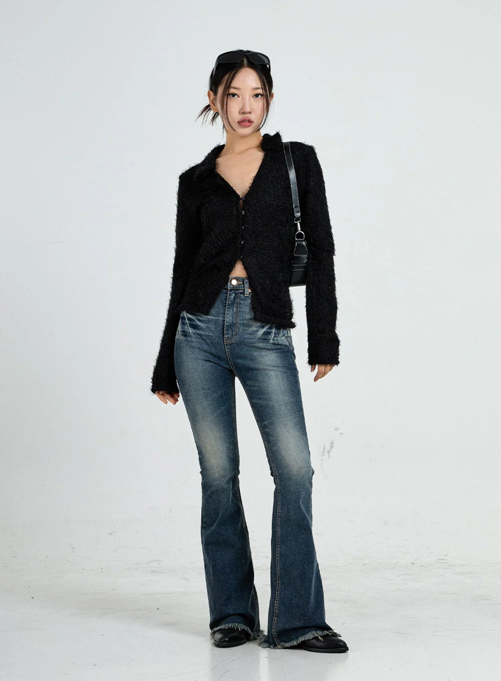 Faded Washing Bootcut Denim Pants CO17 - Image 12
