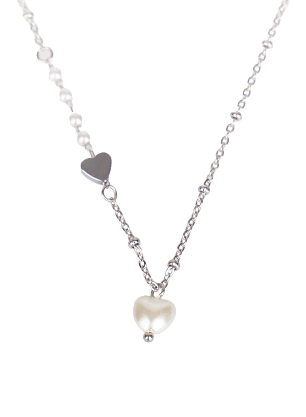 Fake Pearl Heart Necklace CF528 - Image 5
