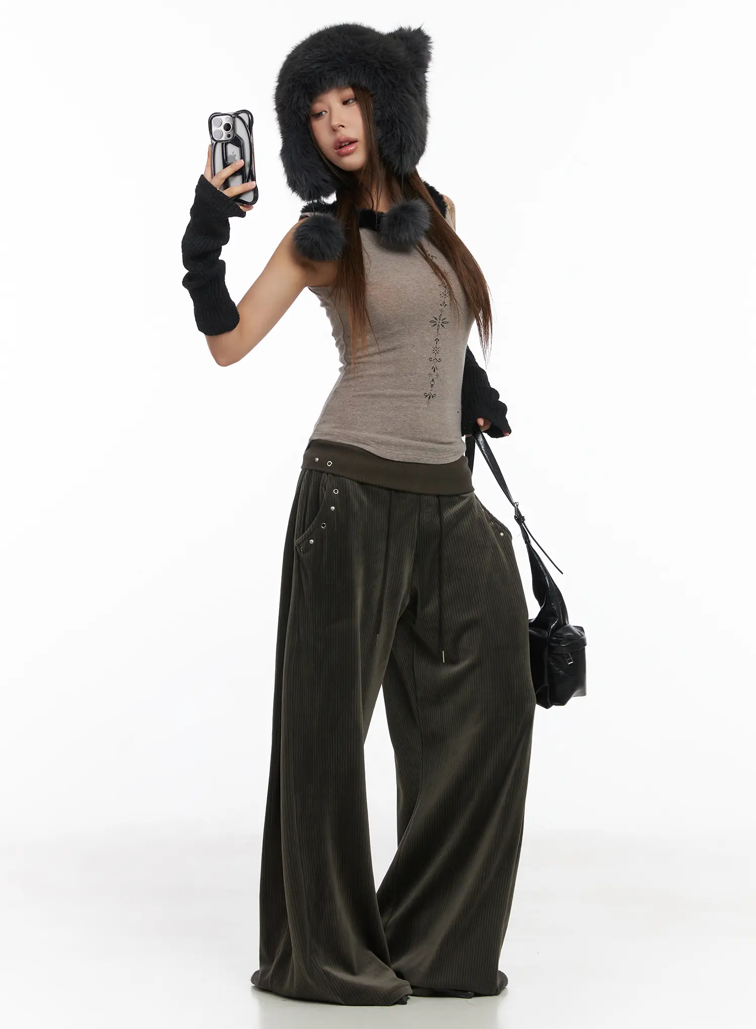Faux Fur Trim Tank CJ513 - Image 8