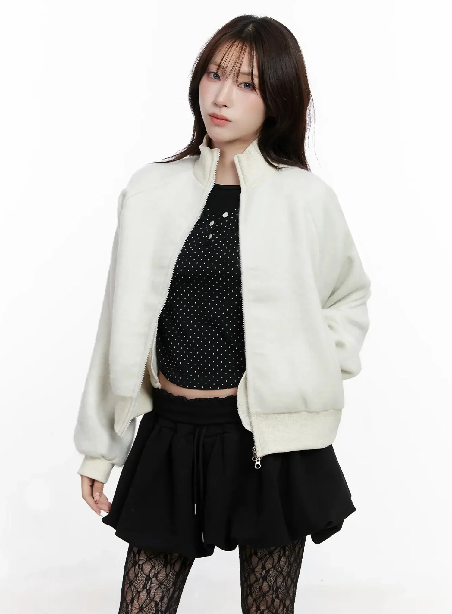 Faux Fur Zip Jacket IN525 - Image 13