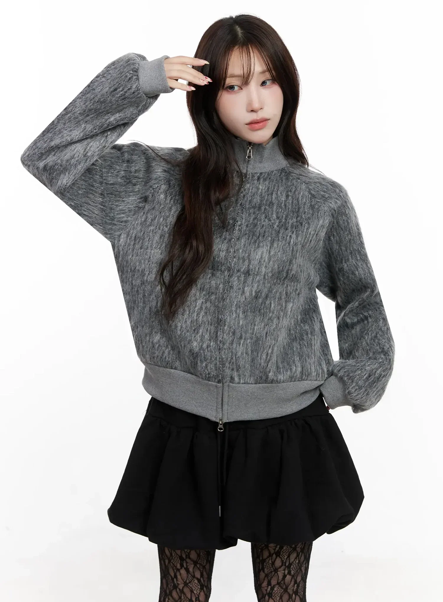 Faux Fur Zip Jacket IN525 - Image 2