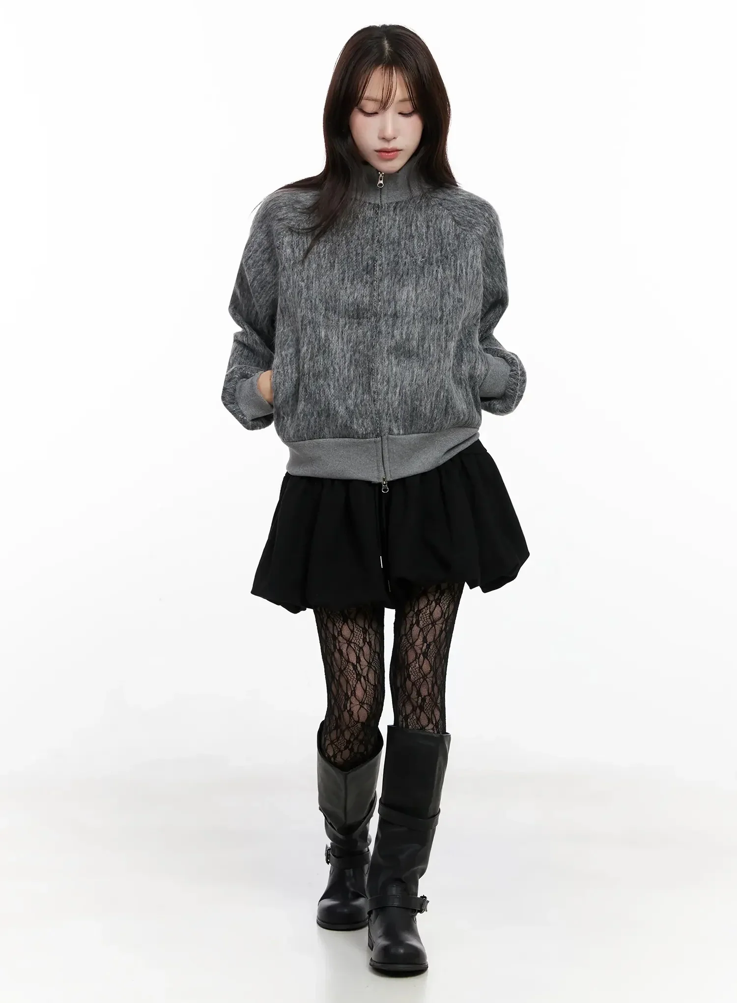 Faux Fur Zip Jacket IN525 - Image 5