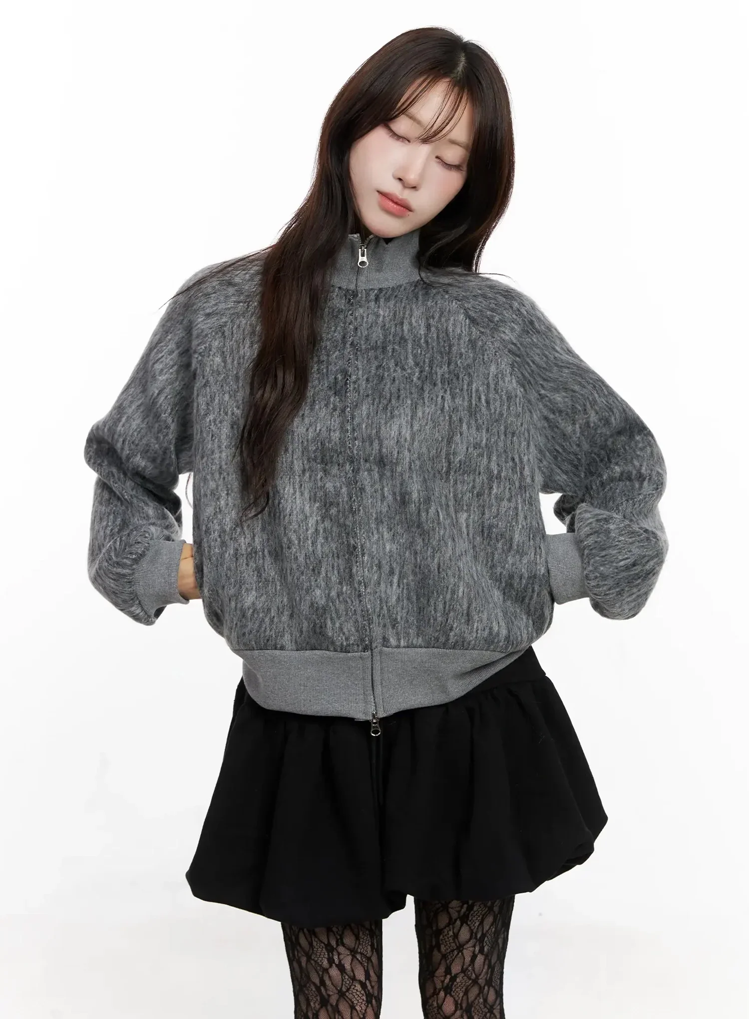 Faux Fur Zip Jacket IN525 - Image 7